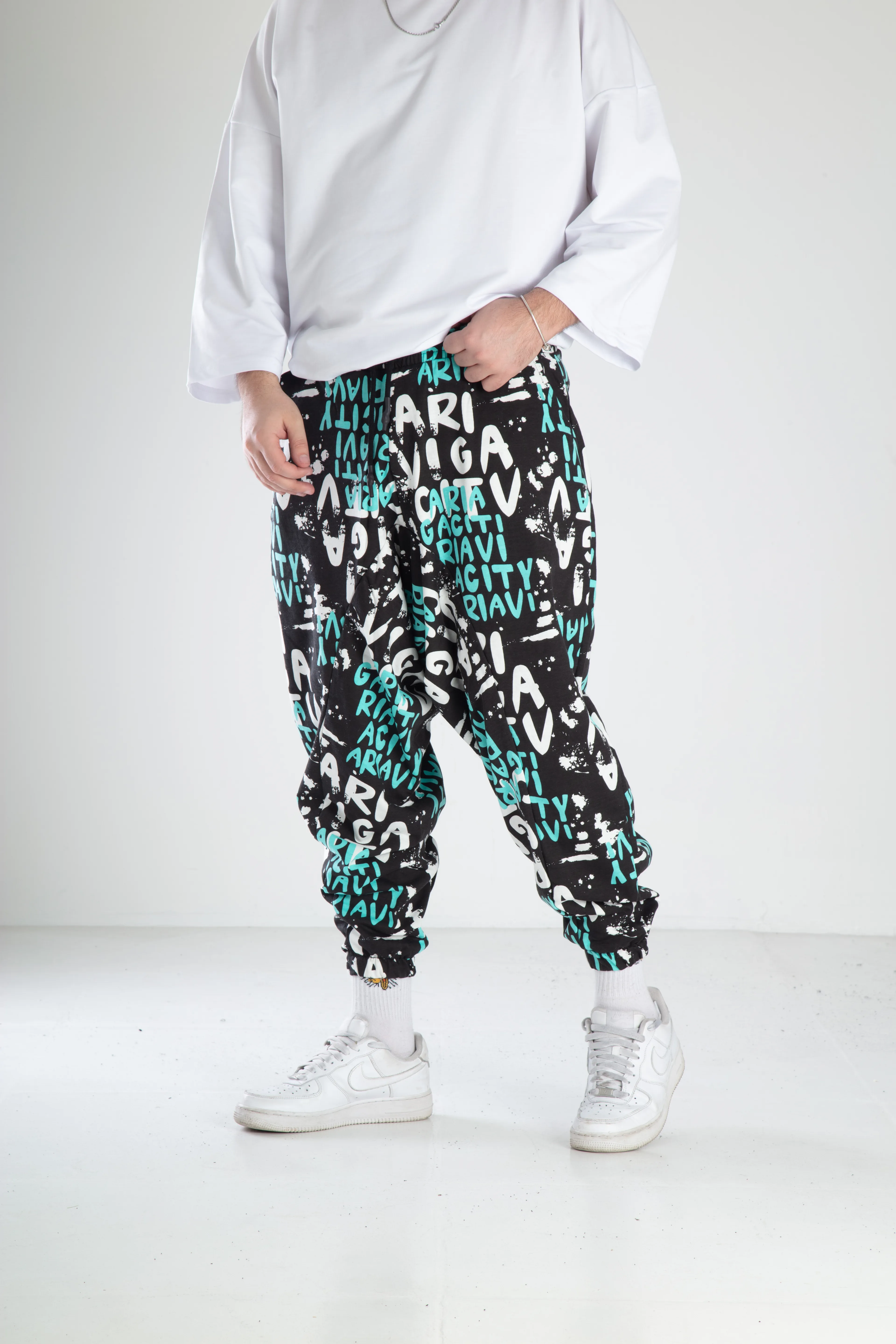 Harf Desen Spor Şalvar