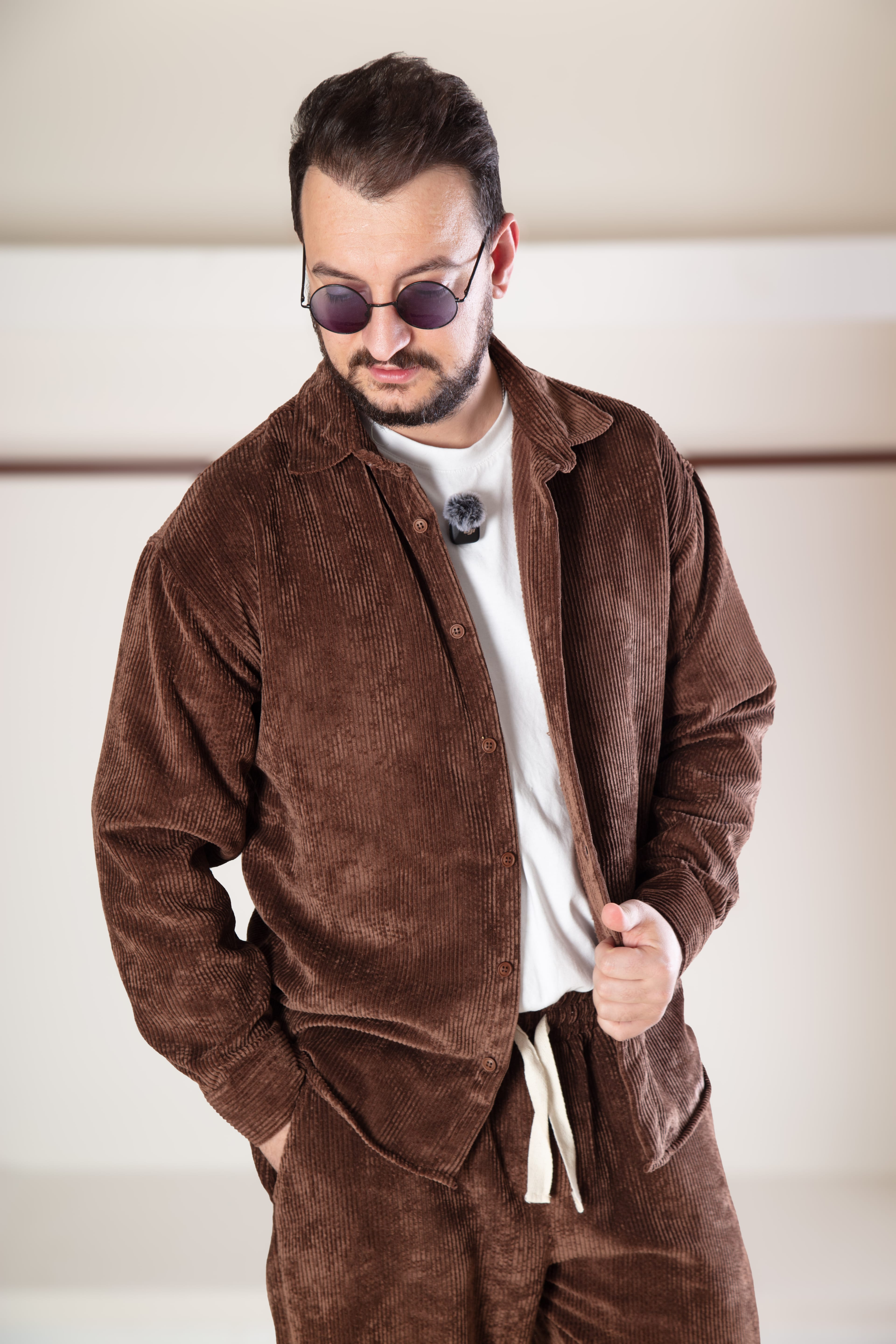Oversize Kadife Gömlek