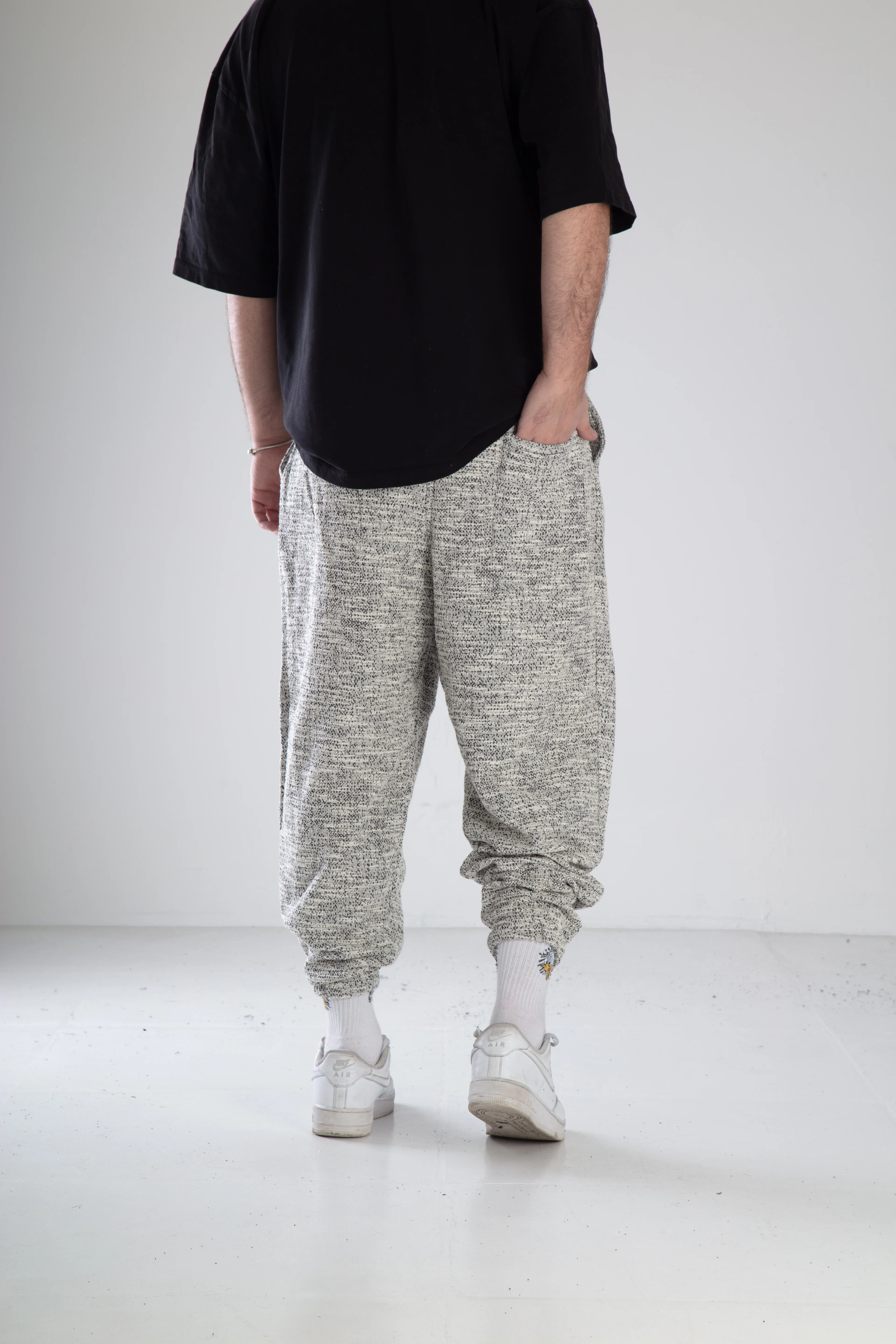 Melanj Efektli Spor Şalvar