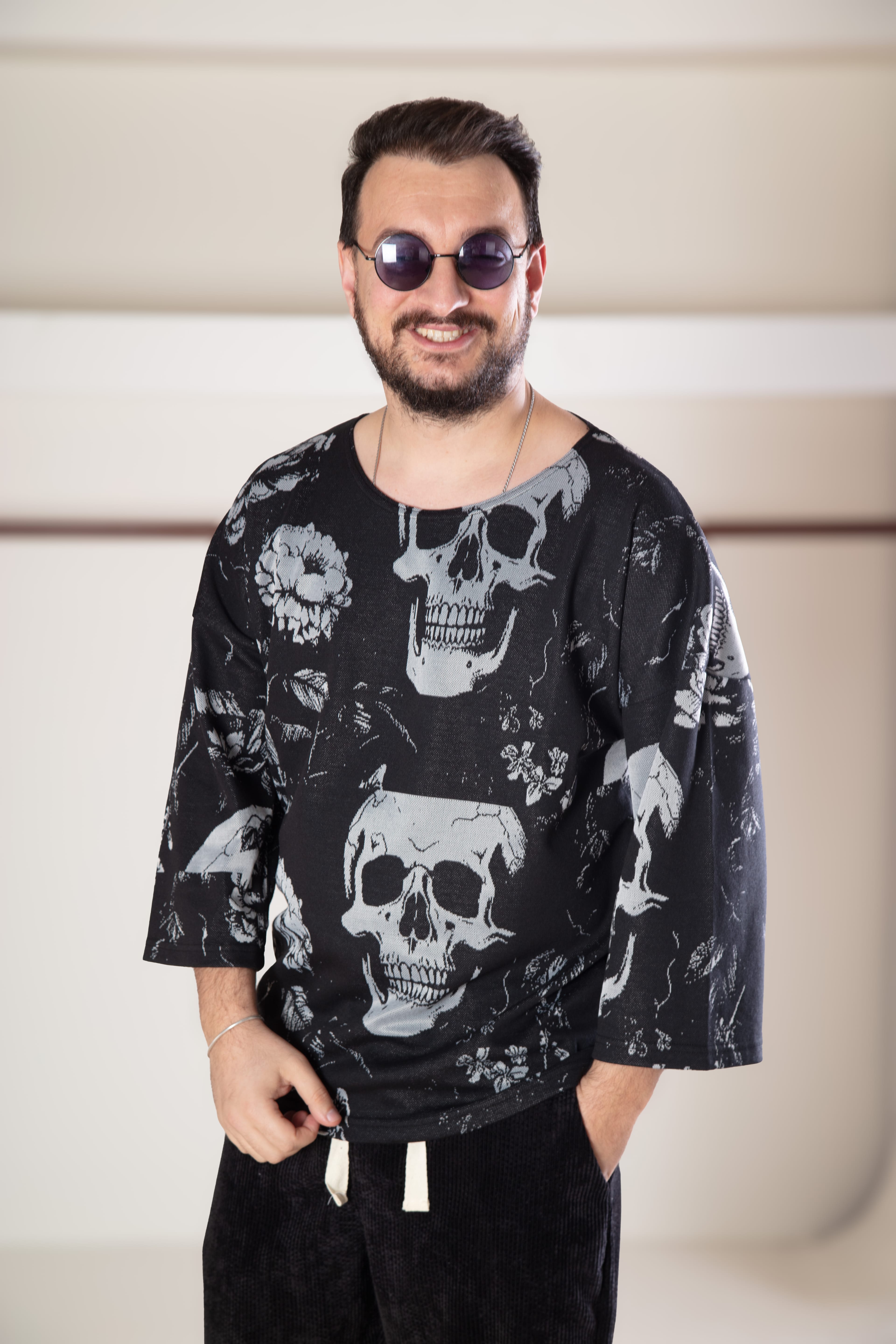 Acık Yaka Oversize Sweat