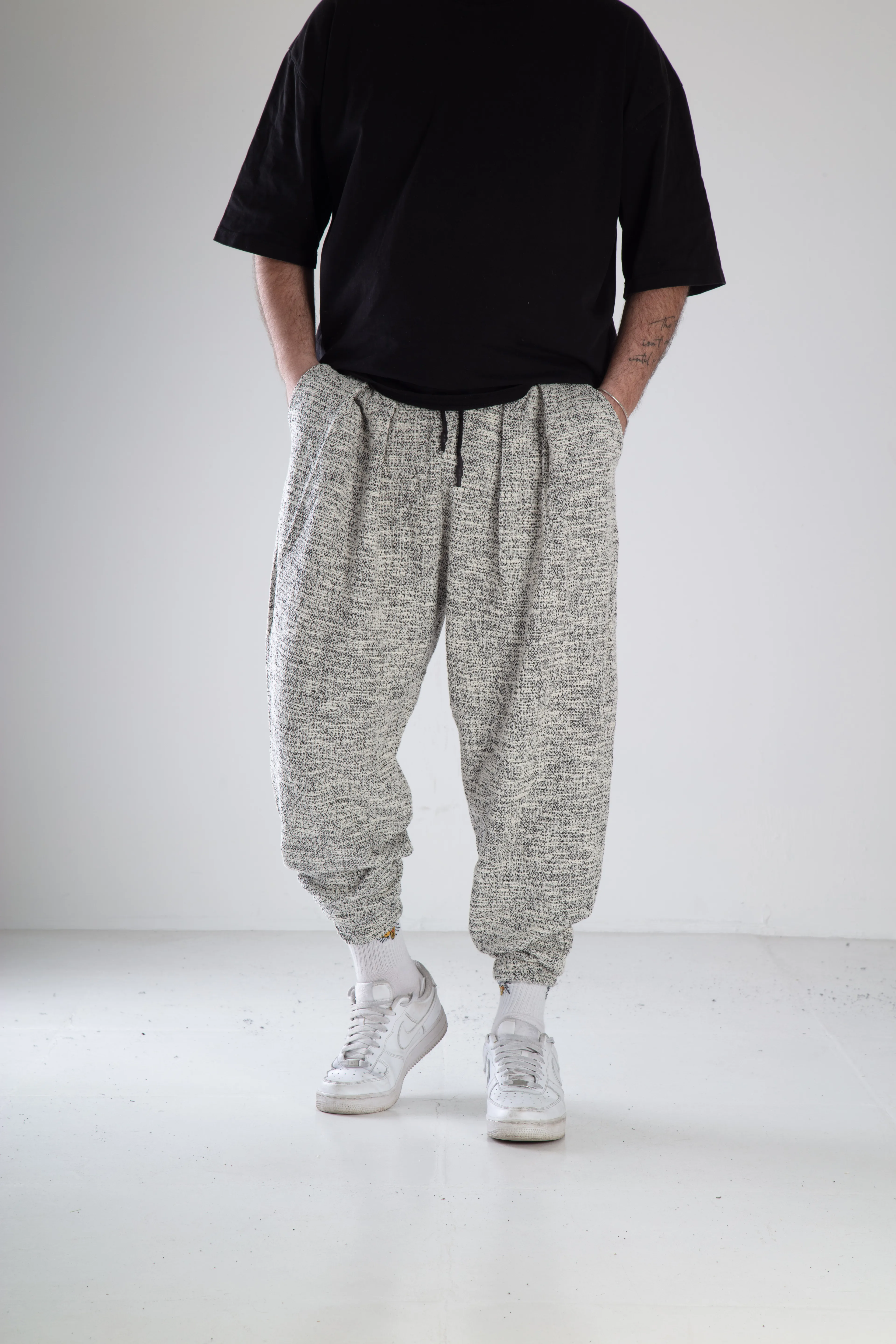 Melanj Efektli Spor Şalvar