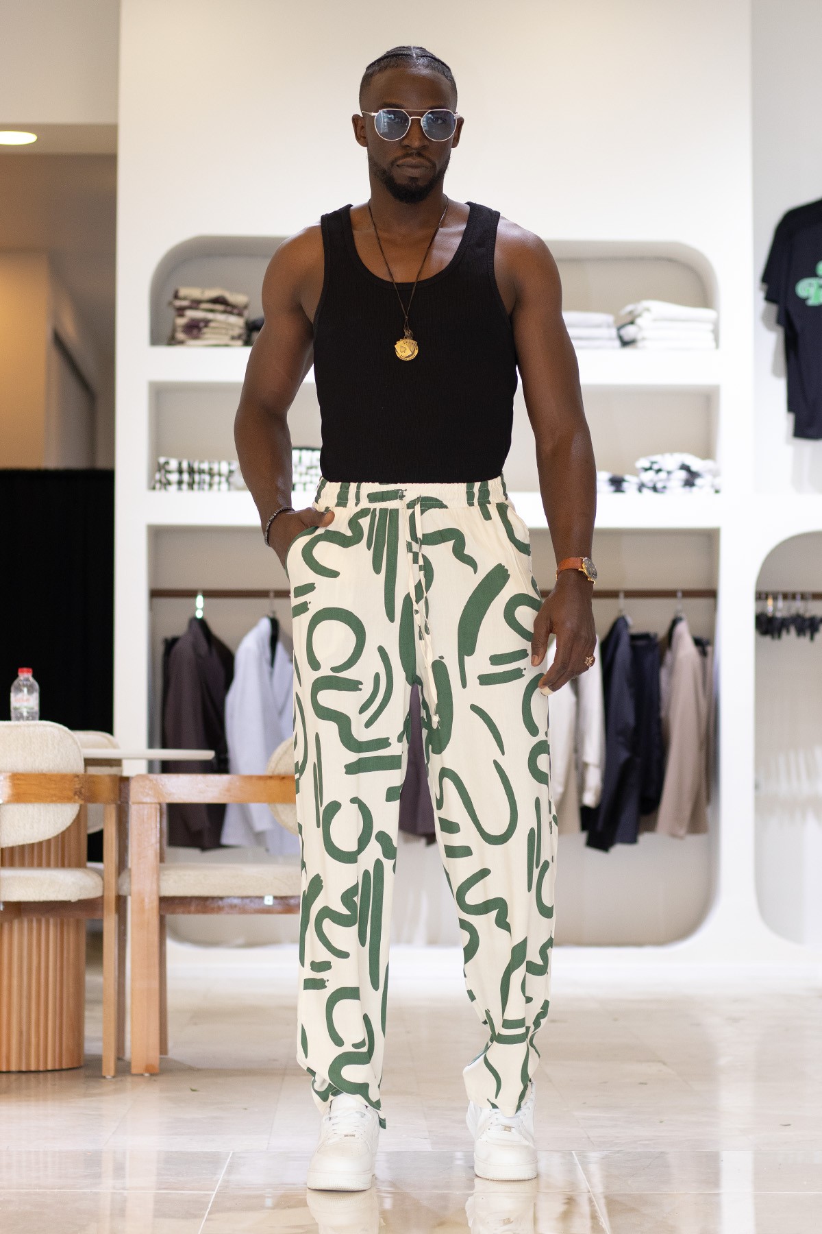 Geometrik Desen Baggy Jogger