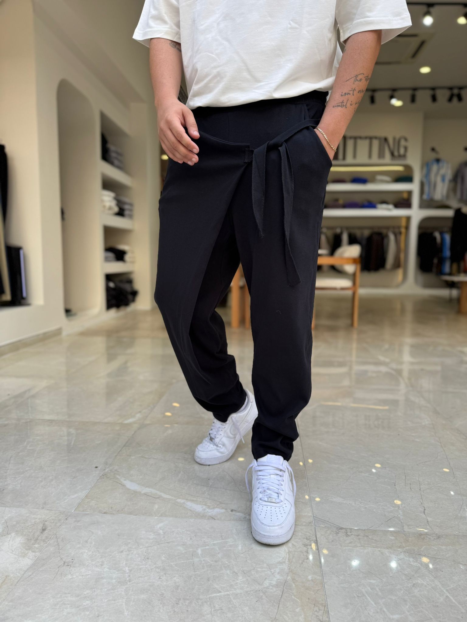 Kuşak Bağlamalı Street Baggy Pantolon