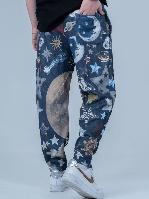 Desenli Baggy Pantolon
