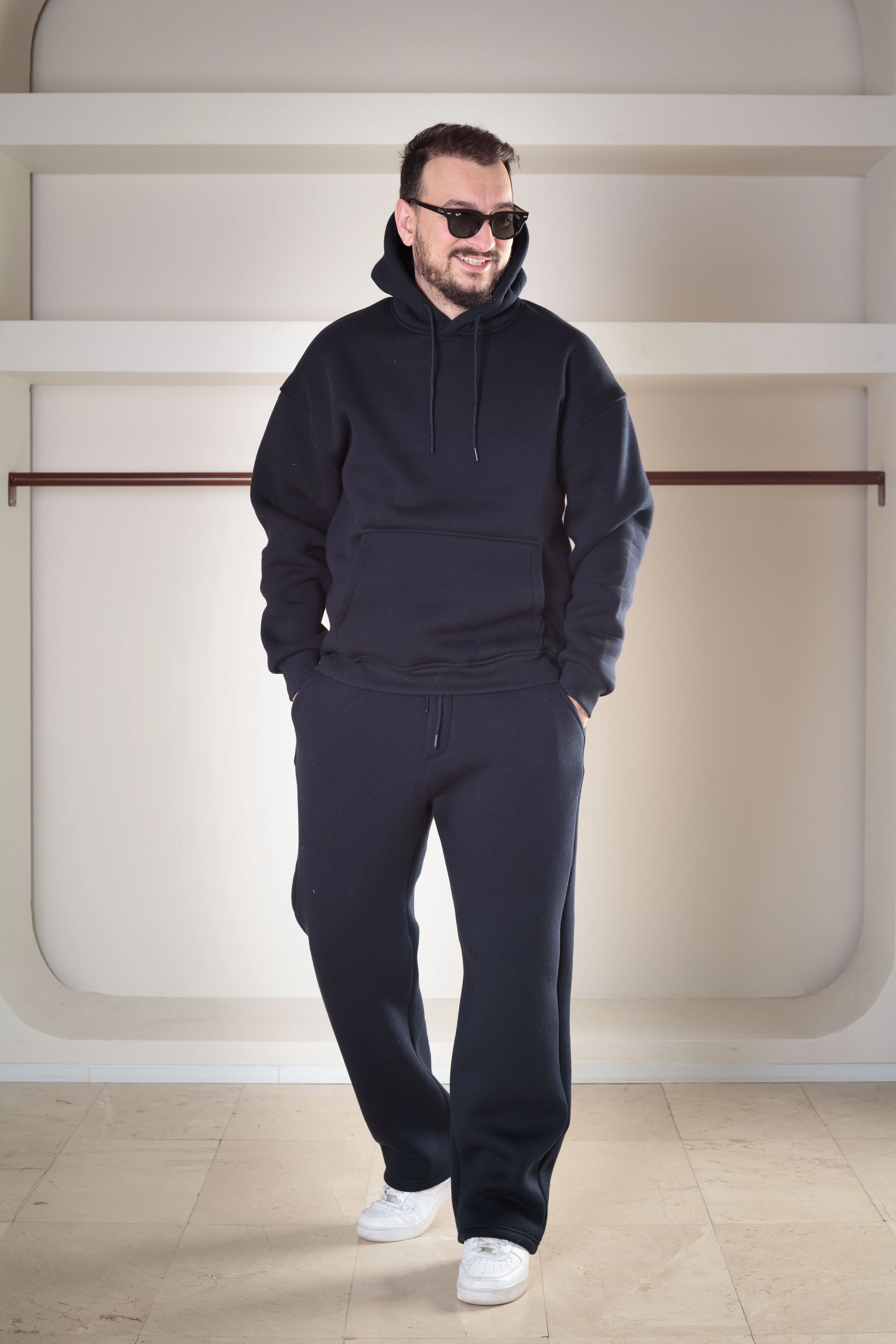 3iplik Şardonlu Oversize Takım