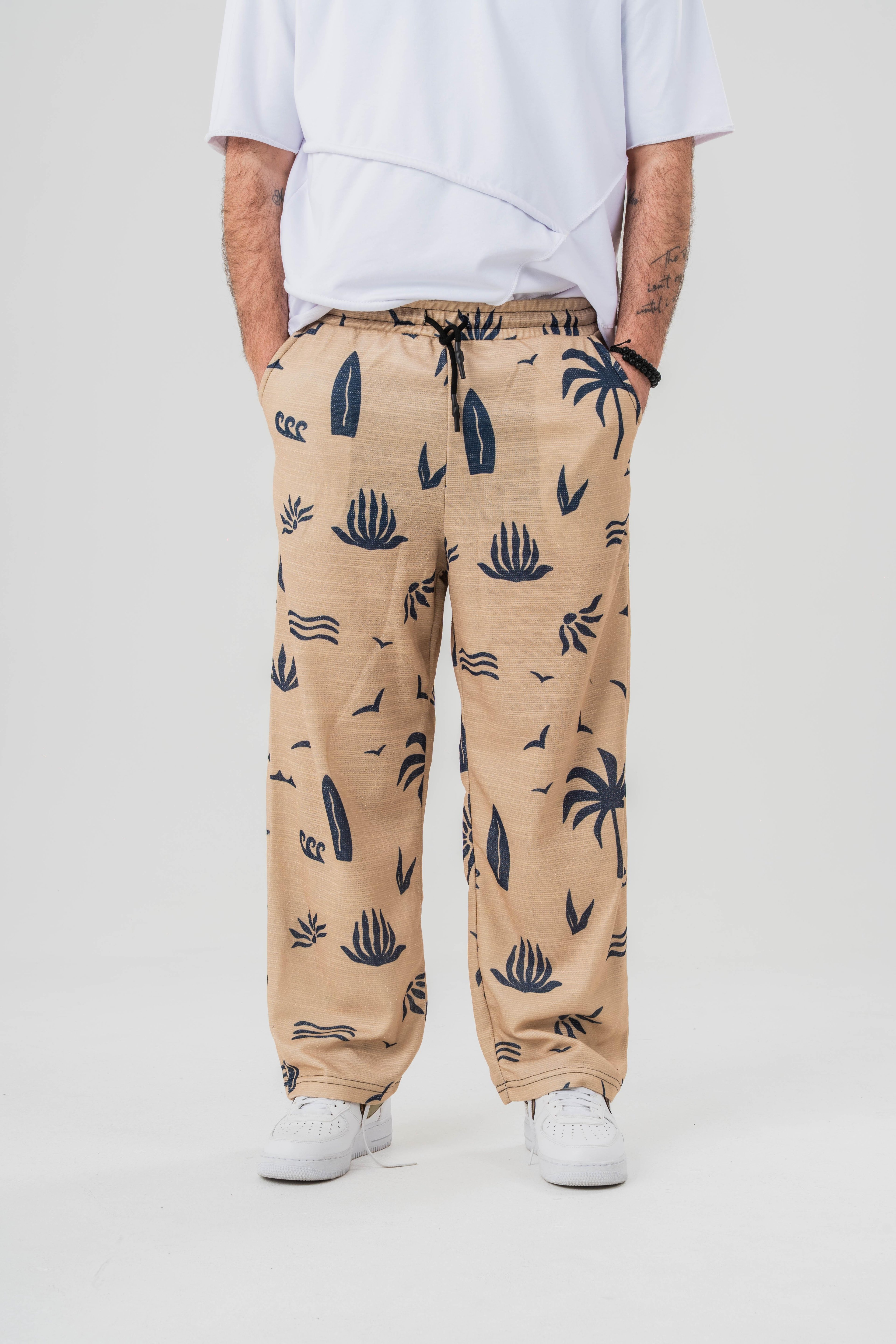 Desenli Baggy Pantolon