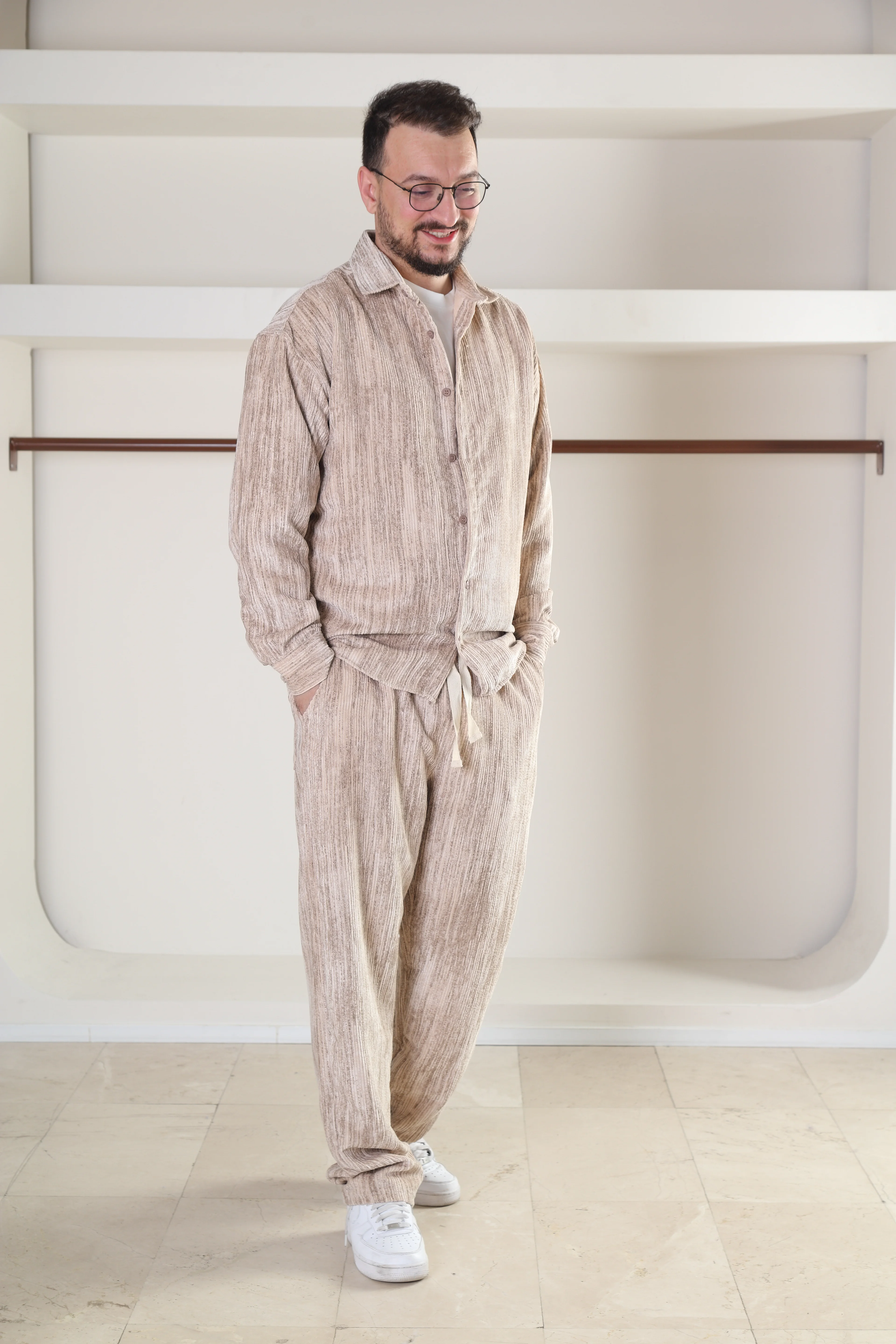 Oversize Batik Kadife Takım