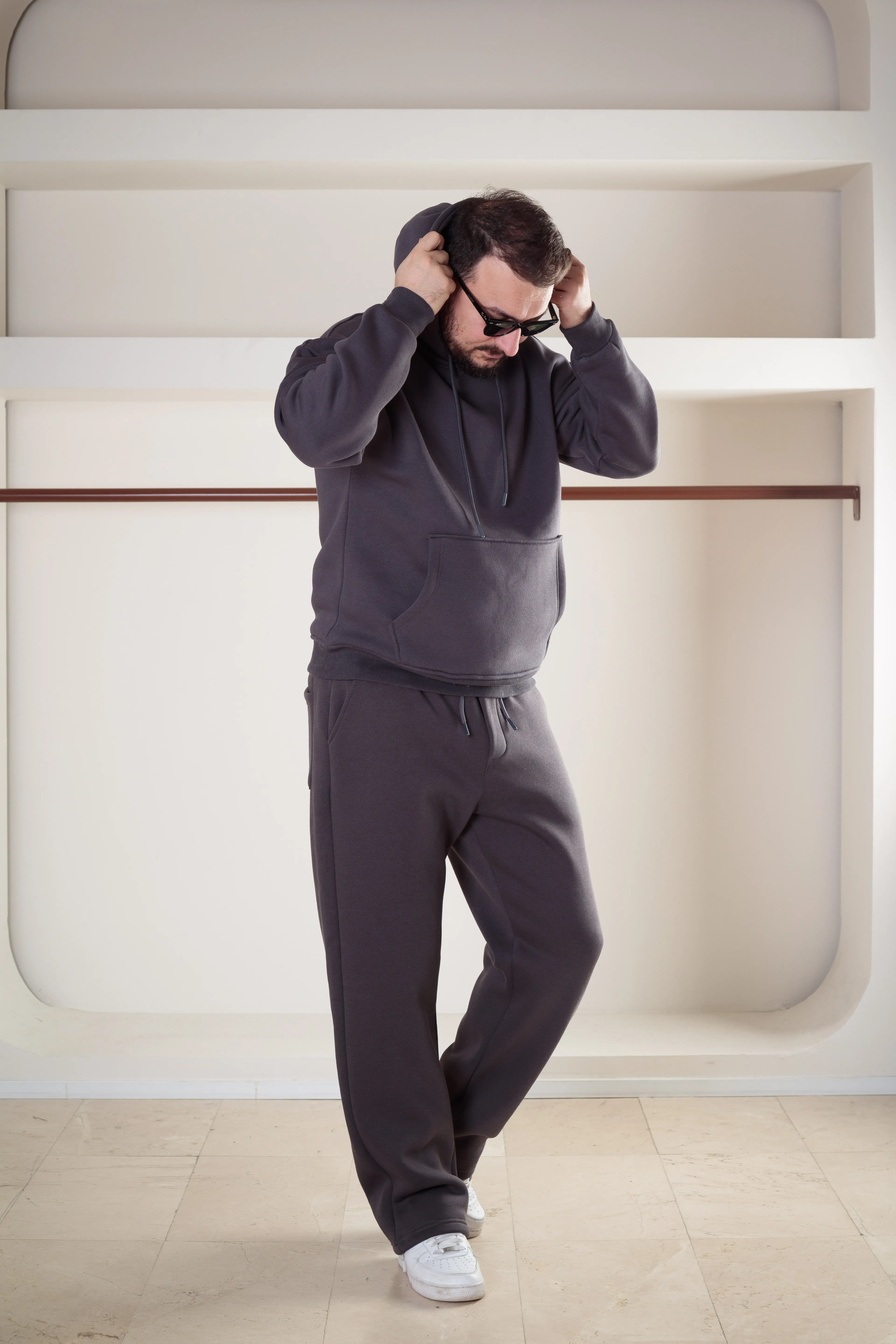 3iplik Şardonlu Oversize Takım