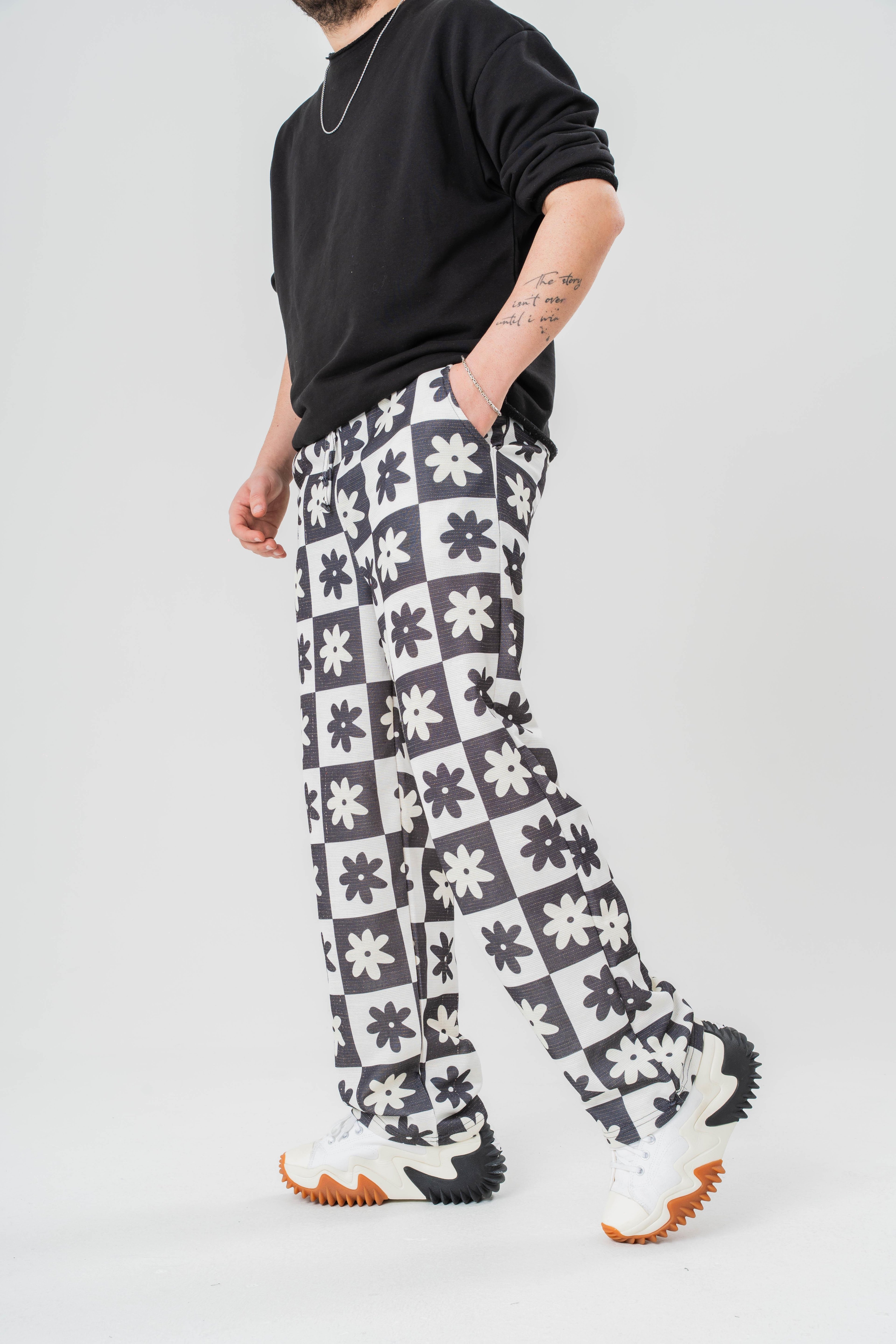 Desenli Baggy Pantolon