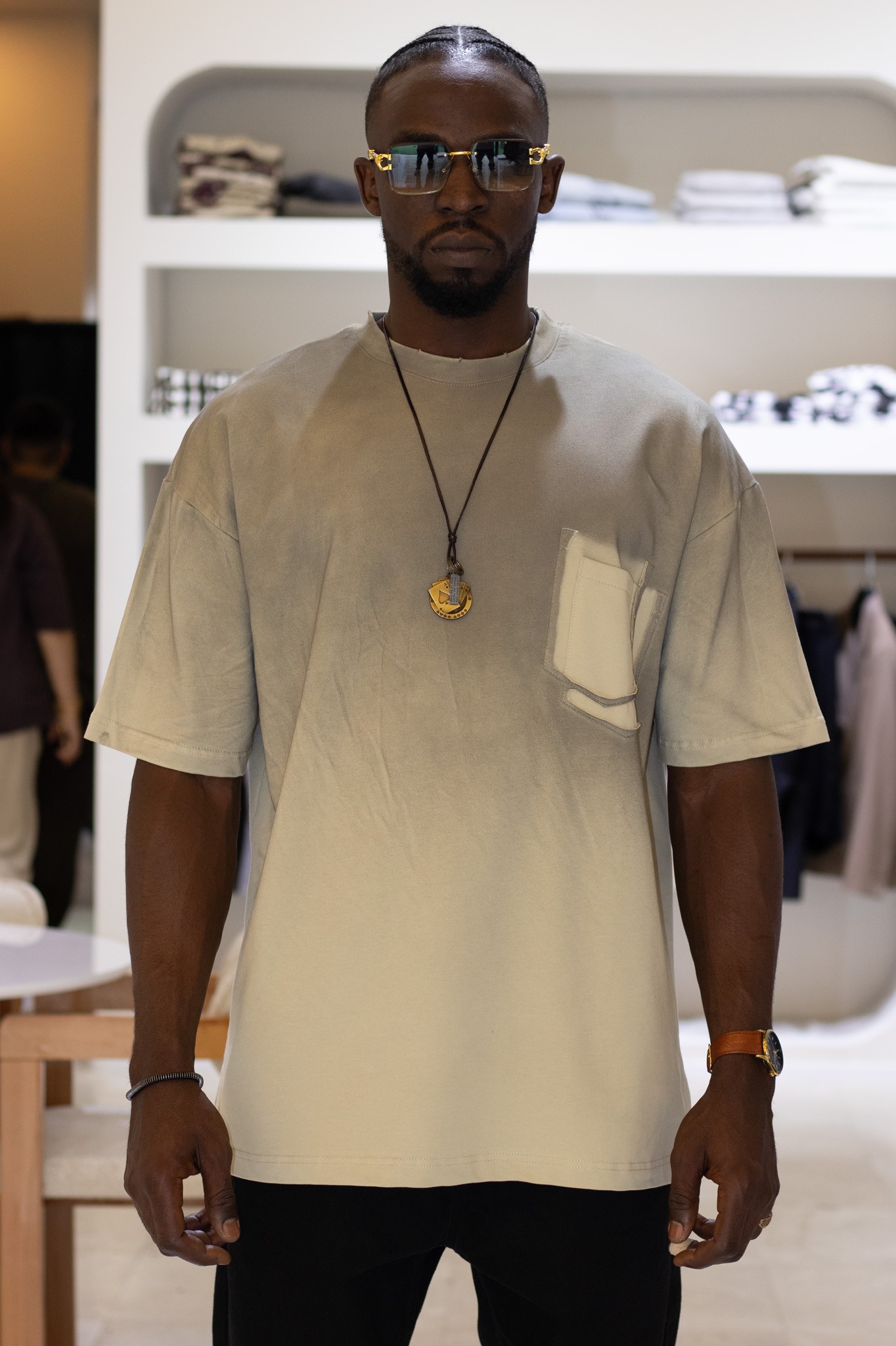 Cep Detaylı Oversize T-Shirt