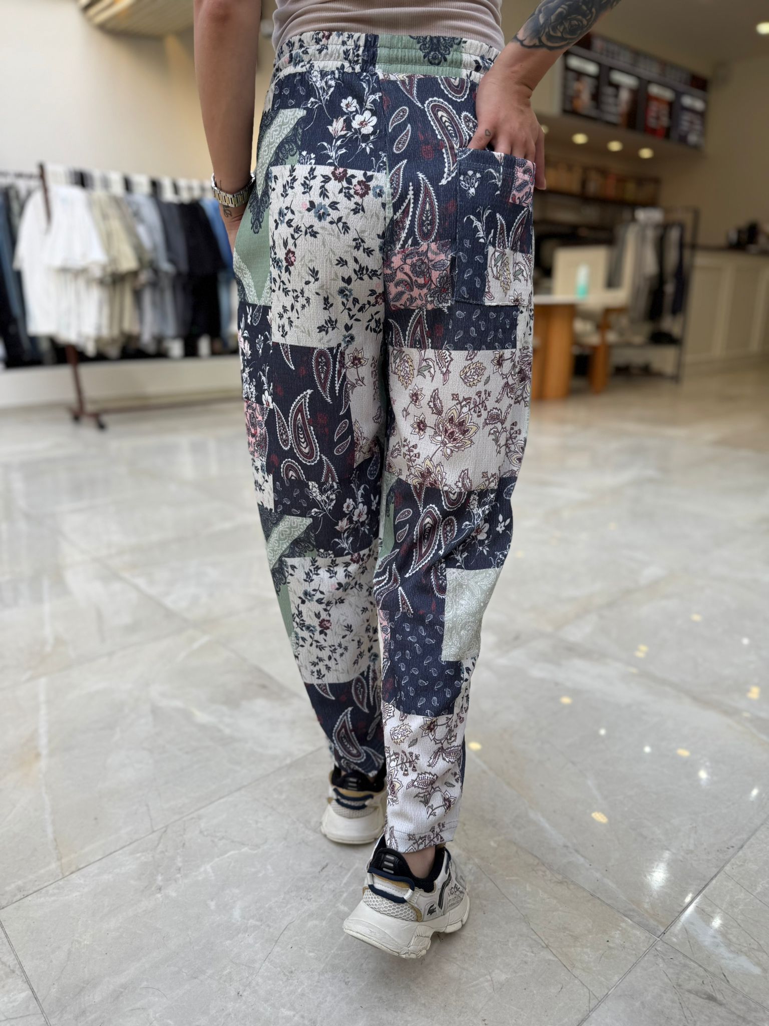 Bayan Bohem Desen Şalvar