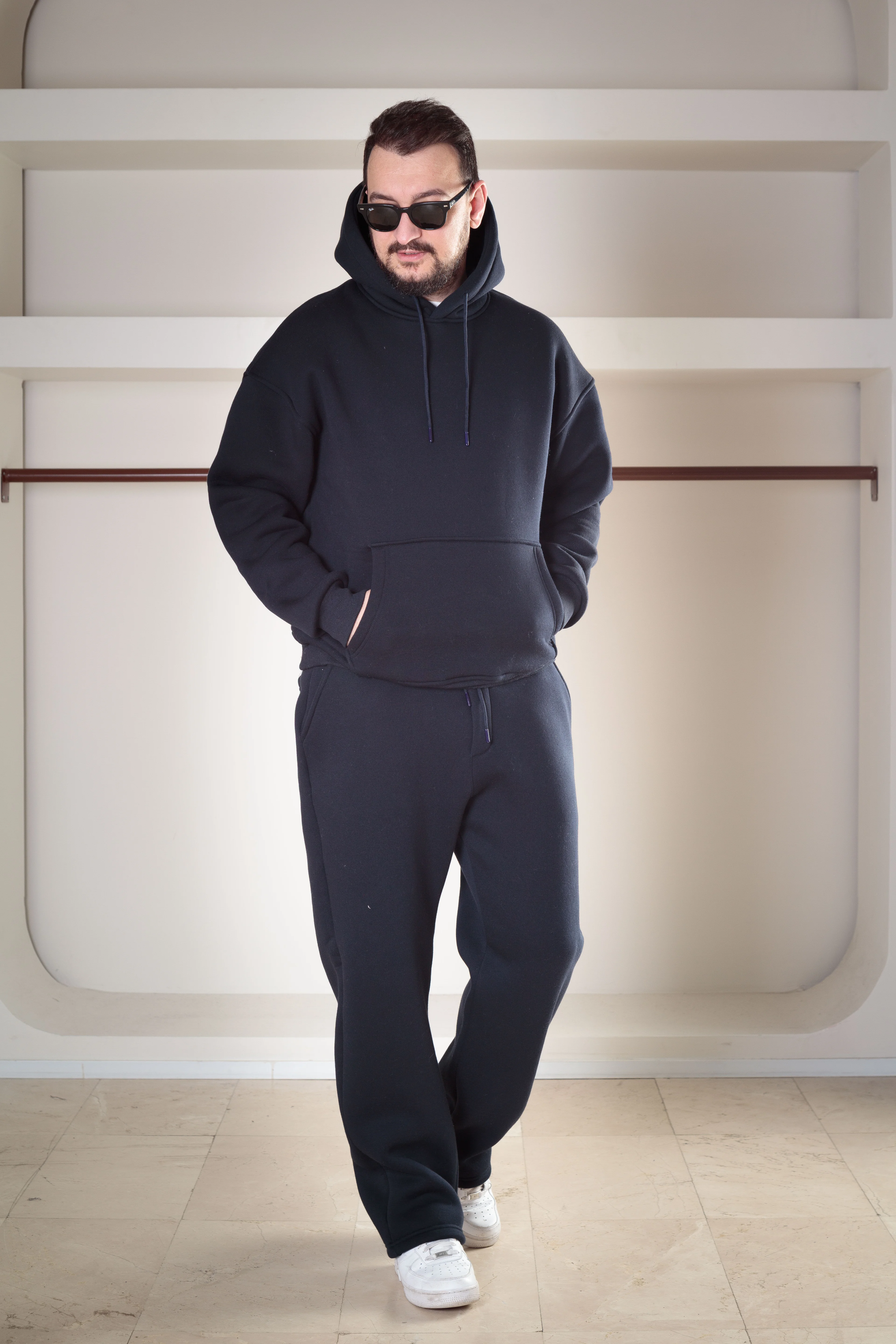 3iplik Şardonlu Oversize Takım