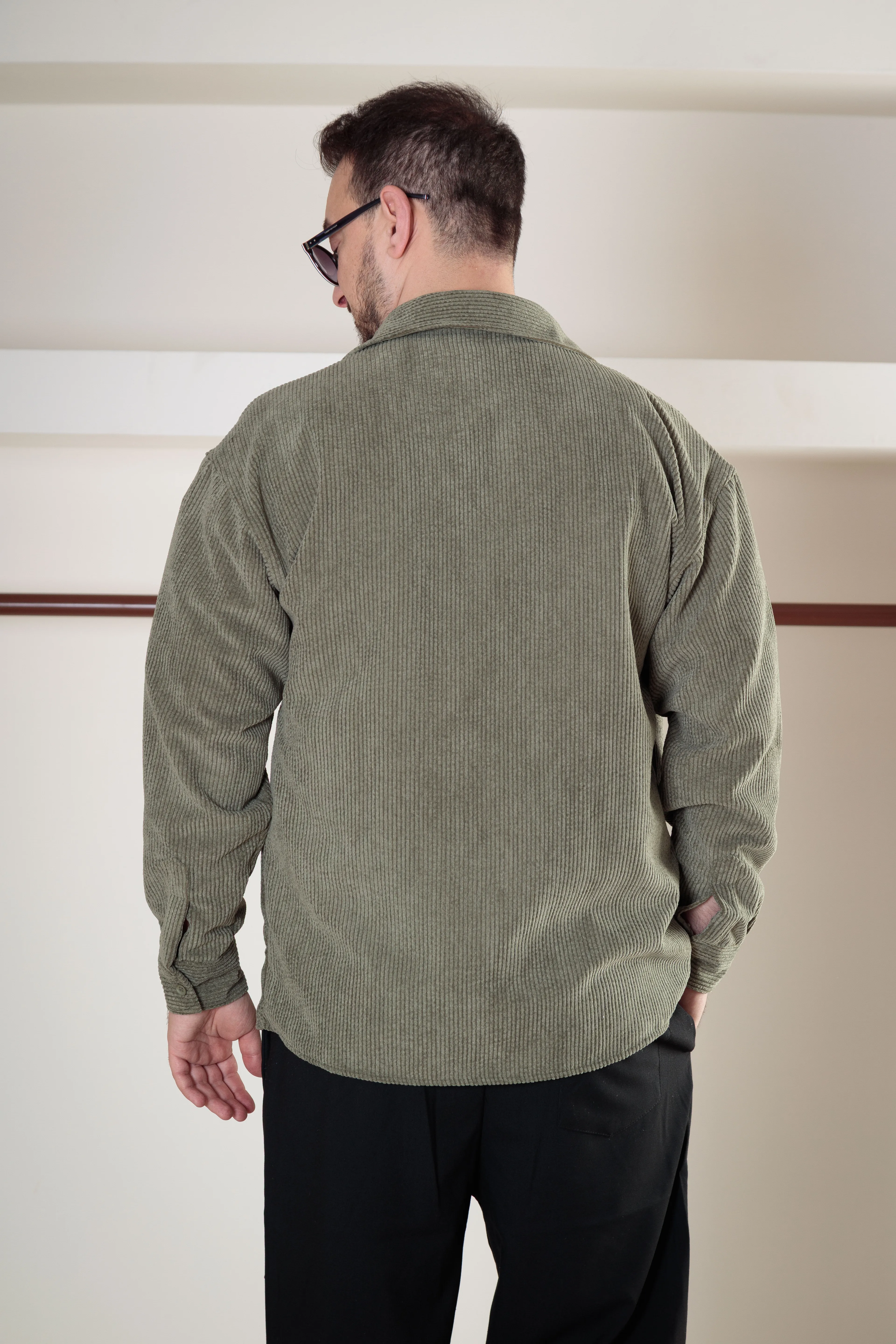 Oversize Kadife Gömlek