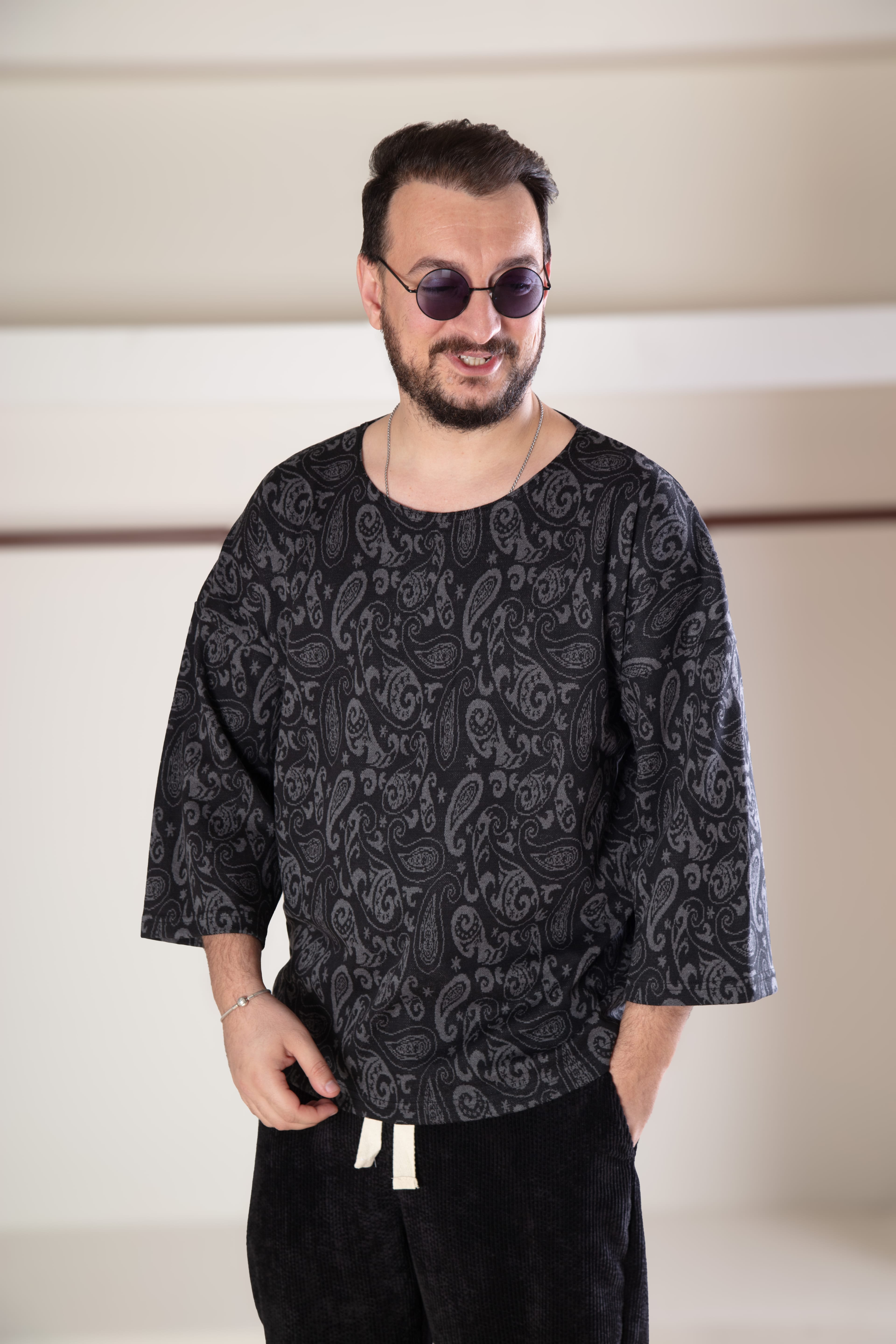 Acık Yaka Oversize Sweat