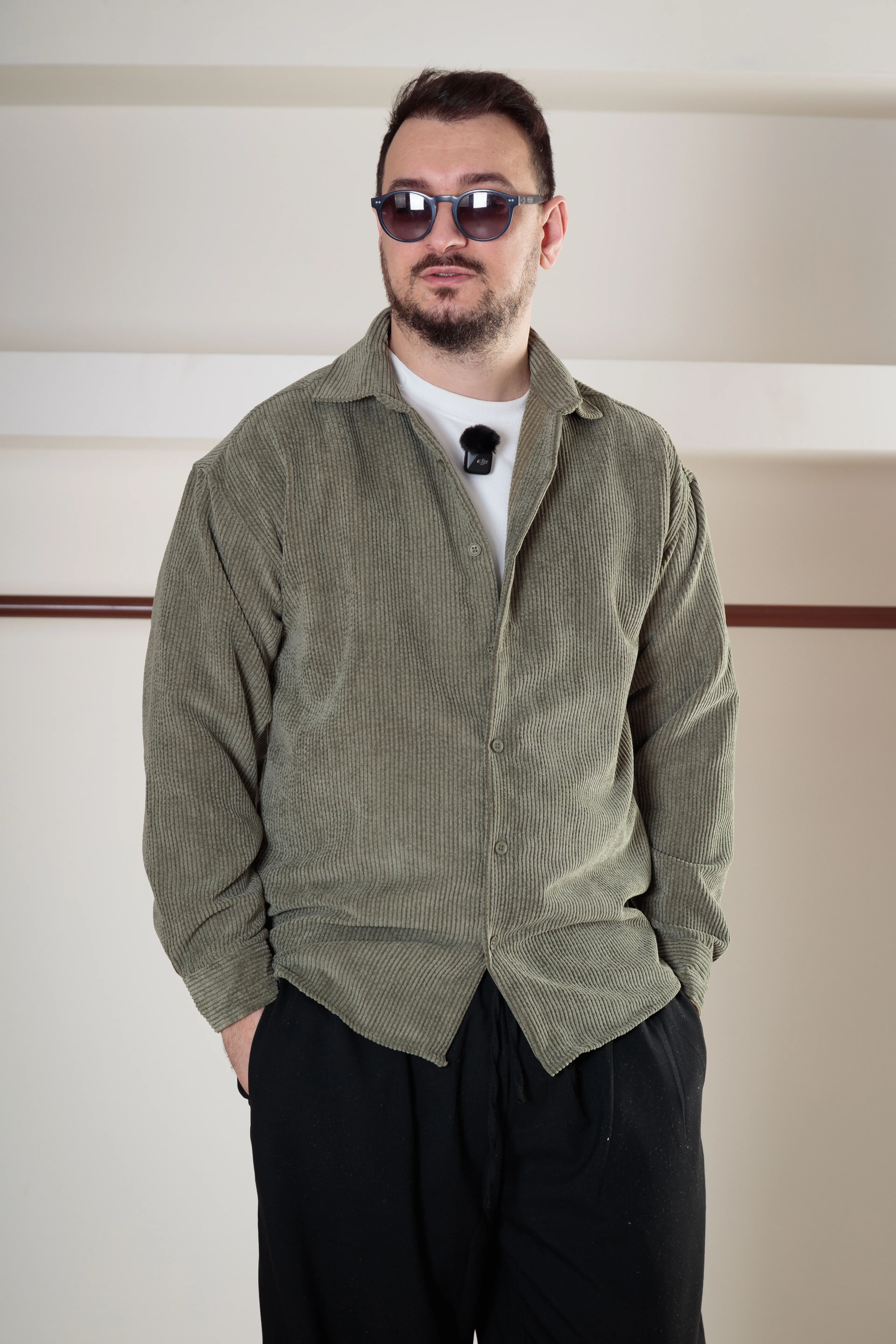 Oversize Kadife Gömlek