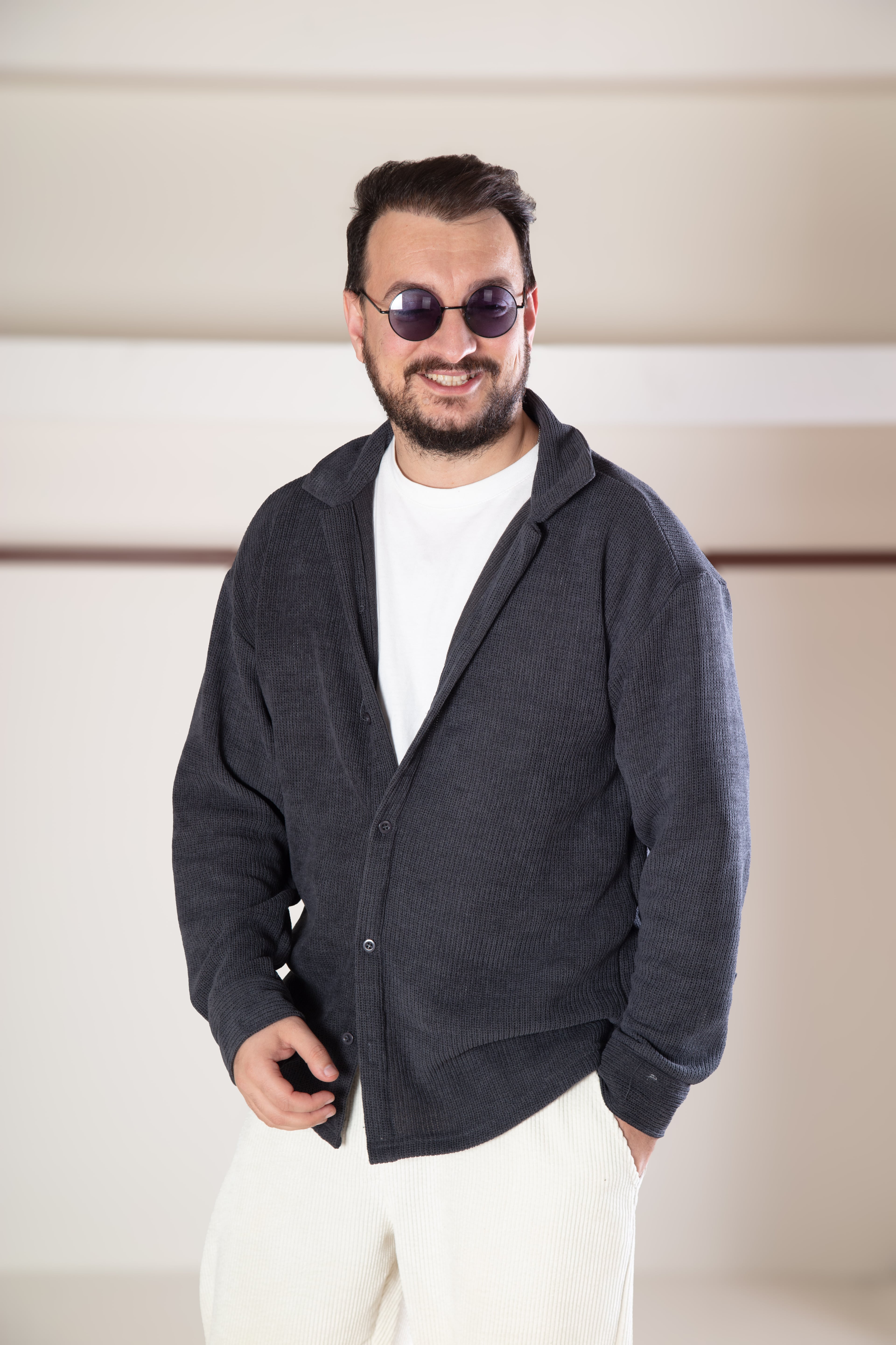 Oversize Triko Gömlek