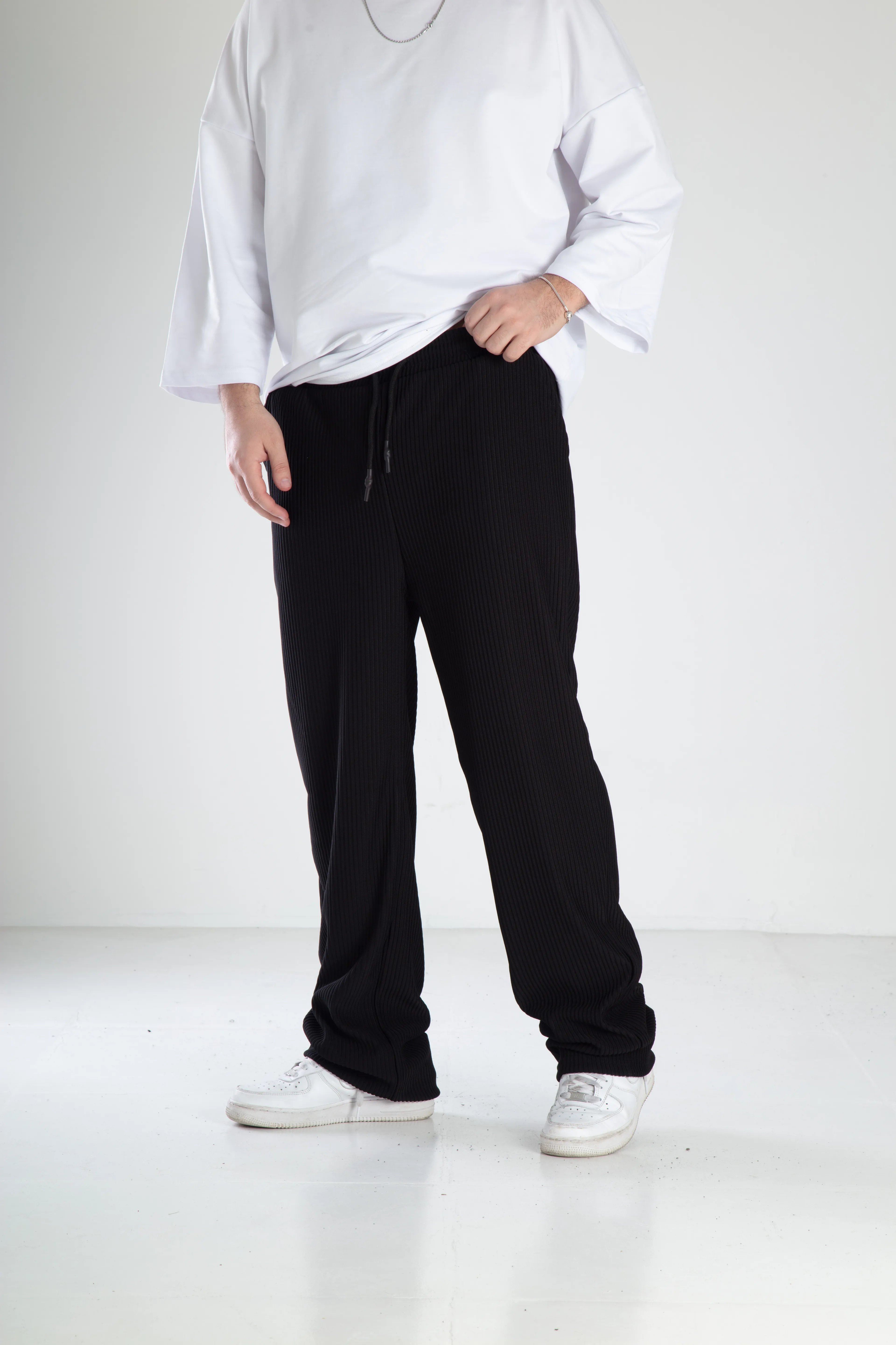 Fitilli Kumaş Baggy Eşofman