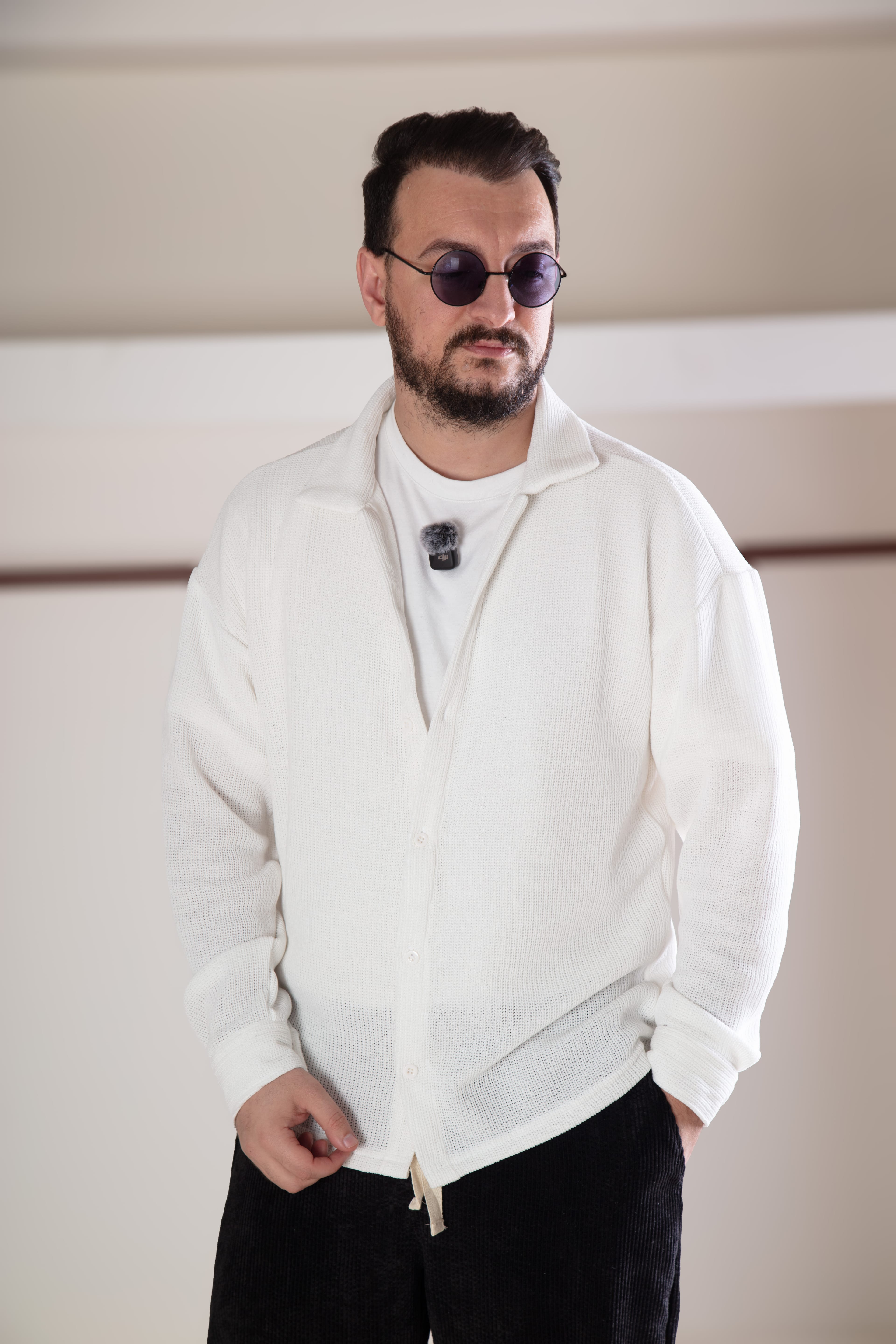 Oversize Triko Gömlek