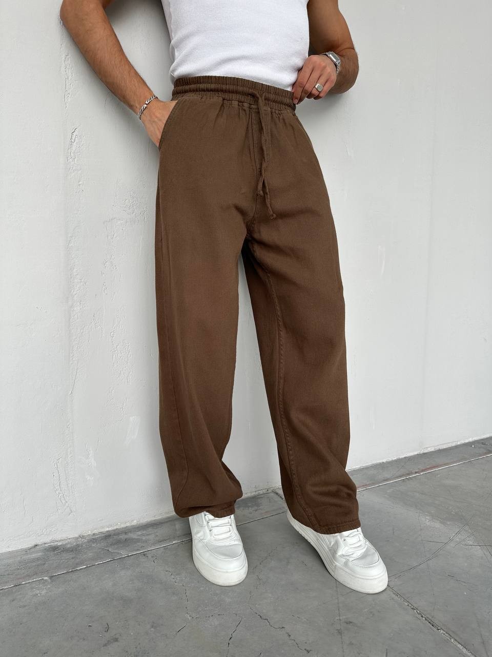 Gabardin Baggy Pantolon