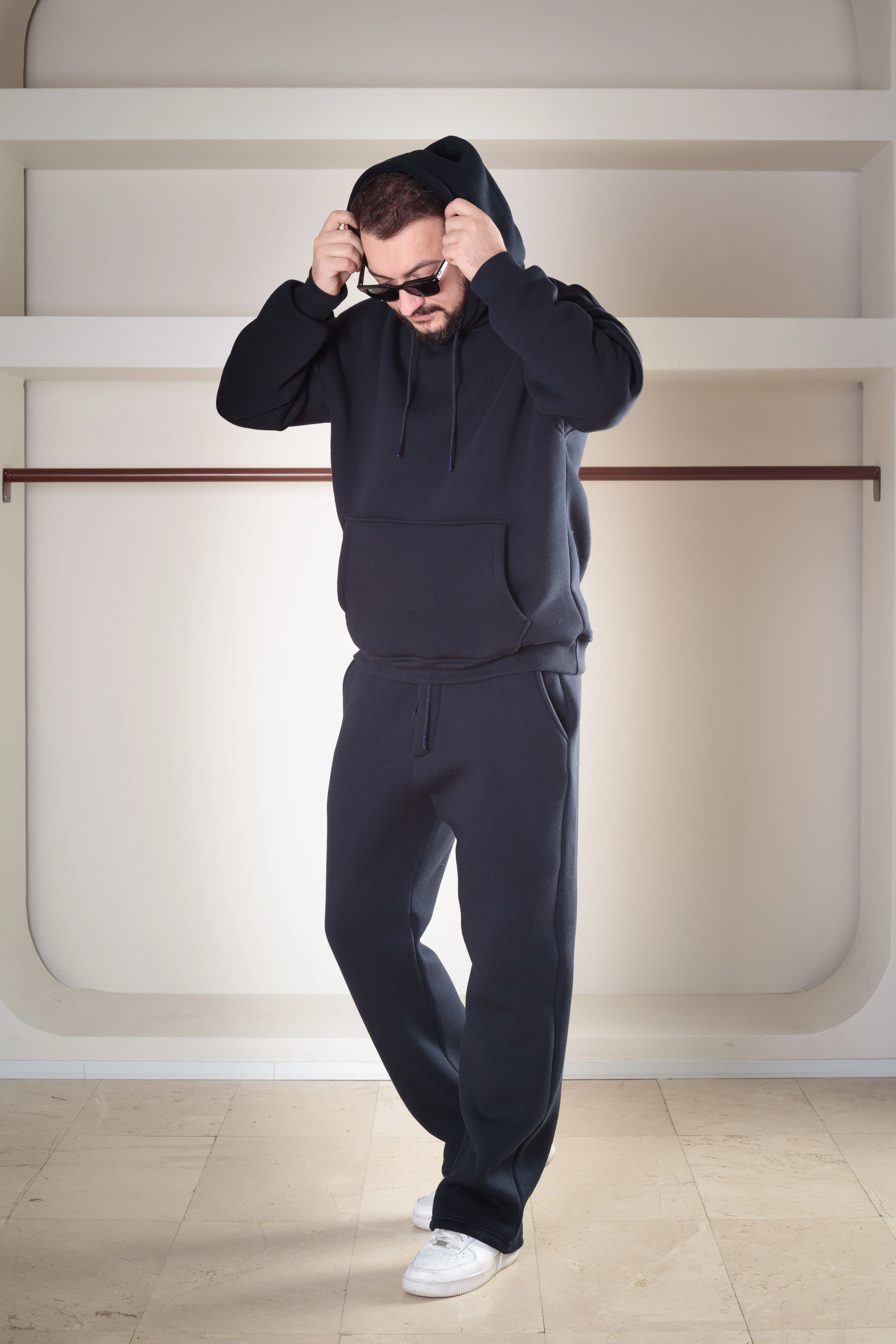 3iplik Şardonlu Oversize Takım