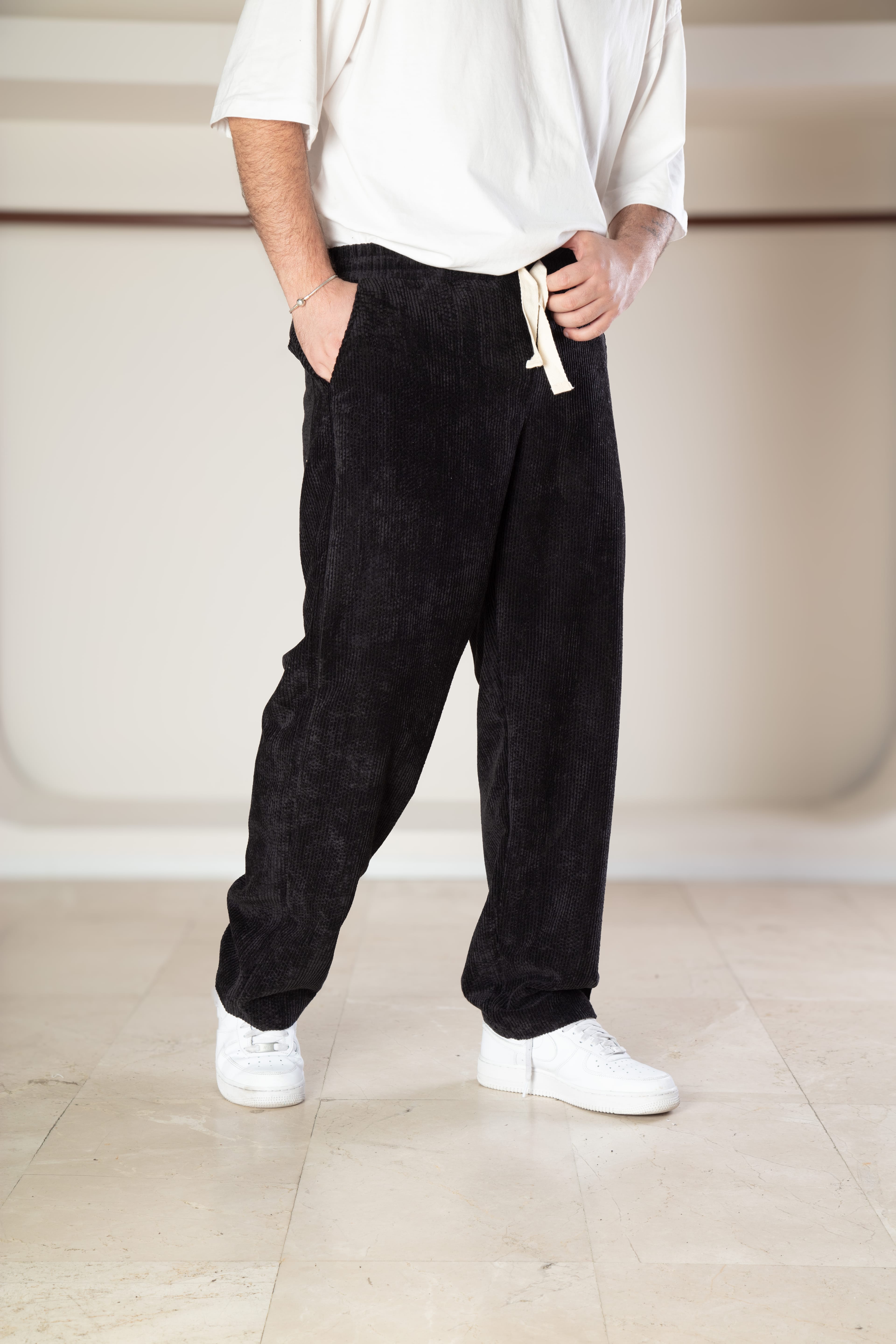 Kadife Kumaş Baggy Pantolon