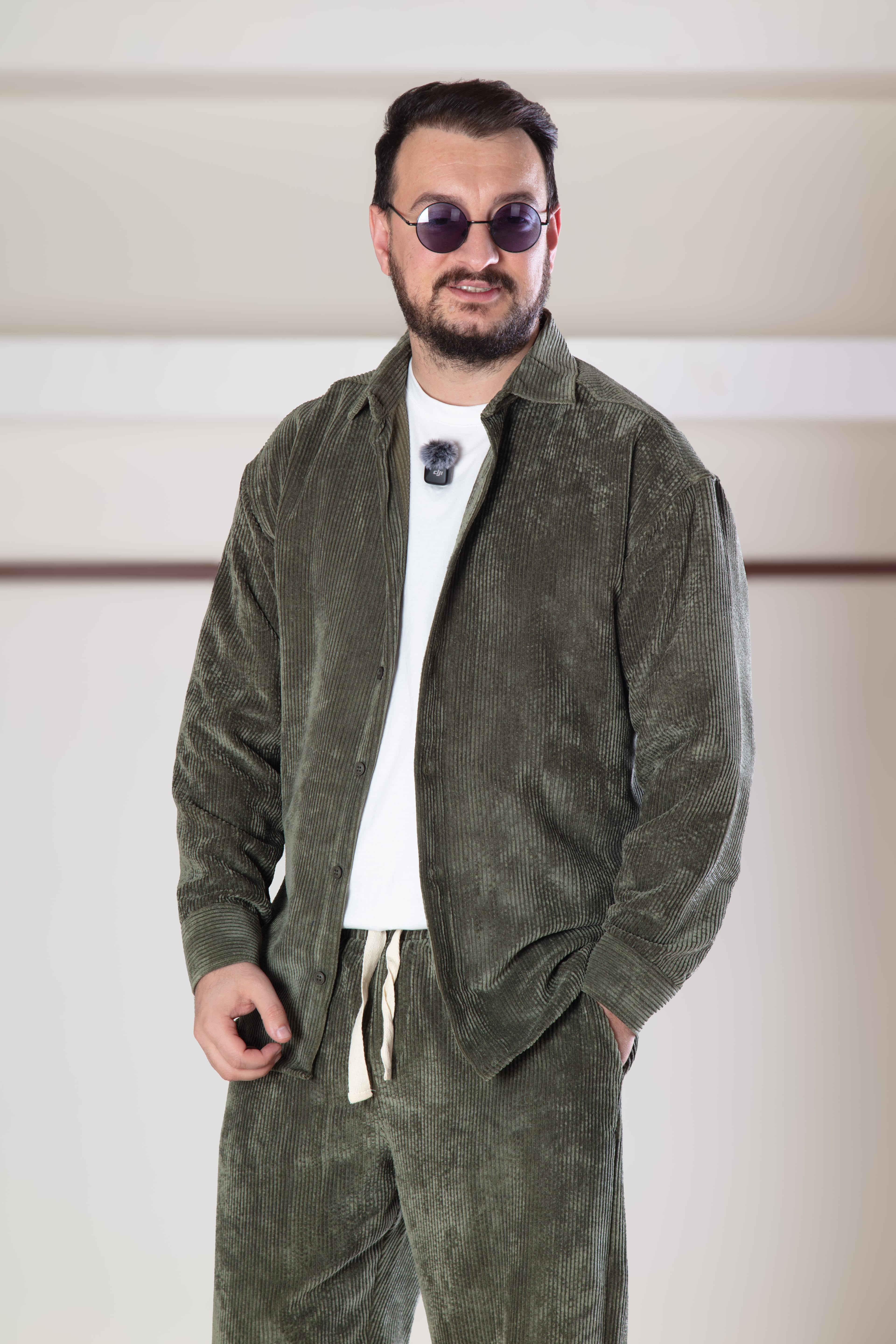Oversize Kadife Gömlek
