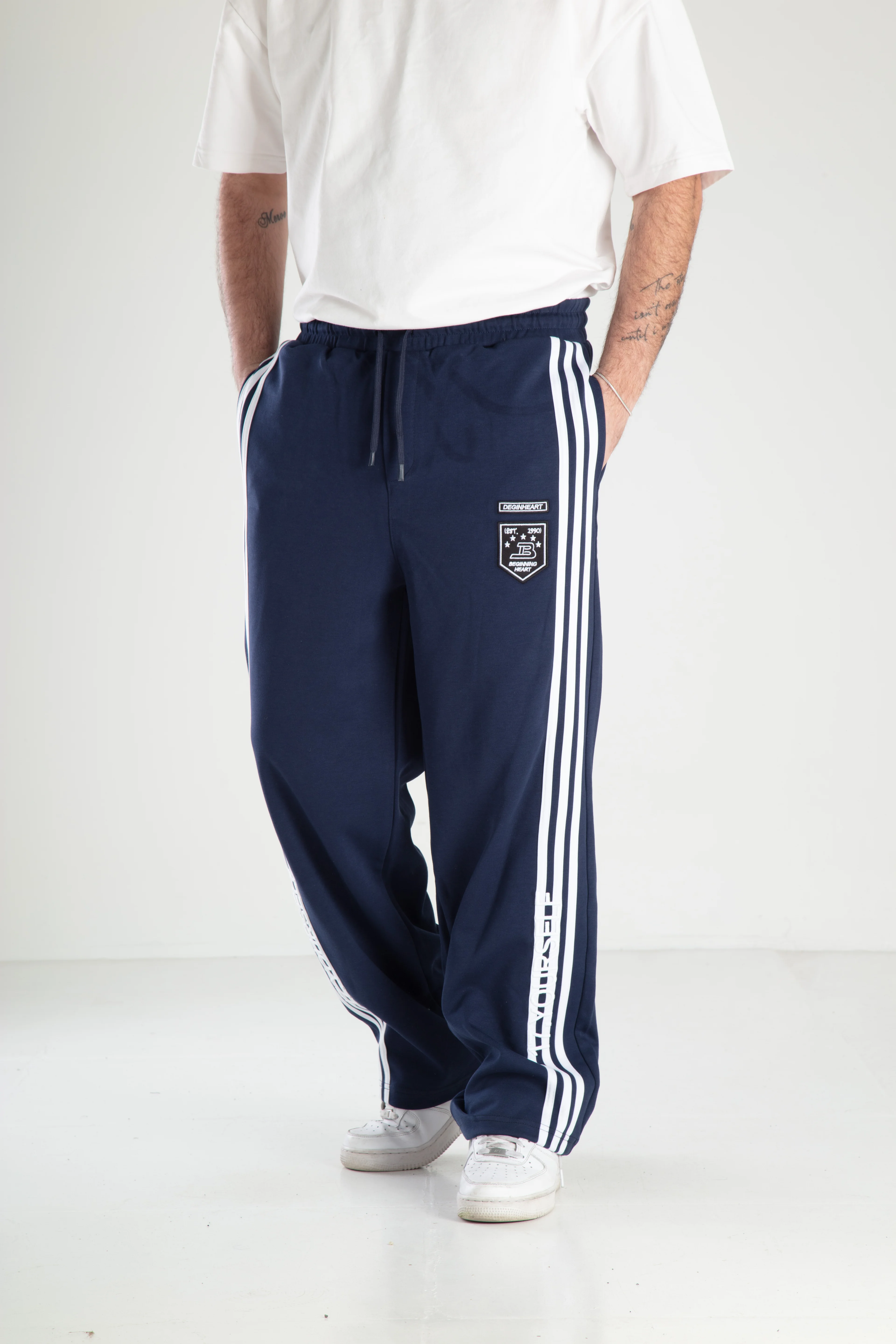 Erkek Begining Logolu Baggy Eşofman - laci̇vert