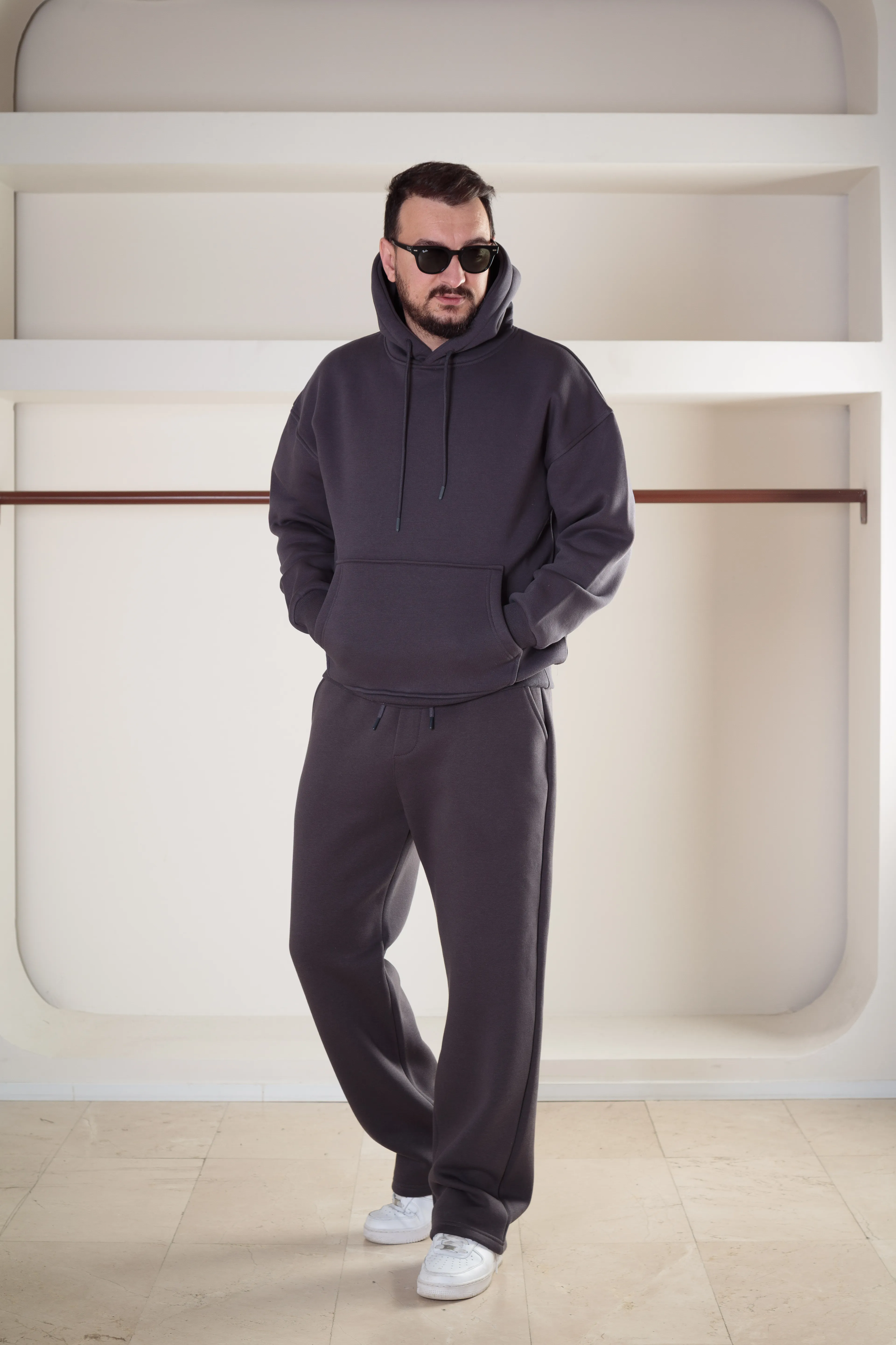 3iplik Şardonlu Oversize Takım