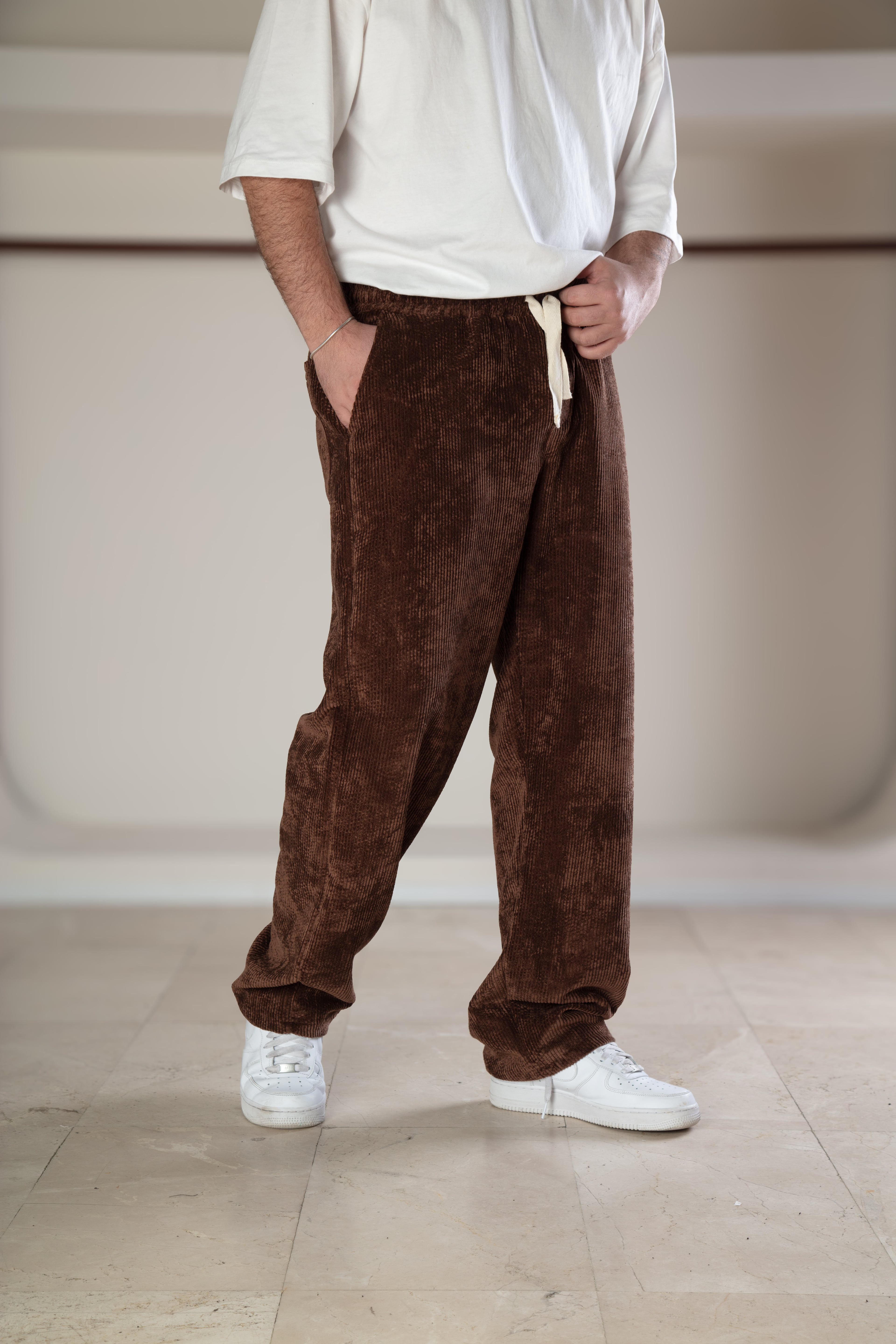Kadife Kumaş Baggy Pantolon