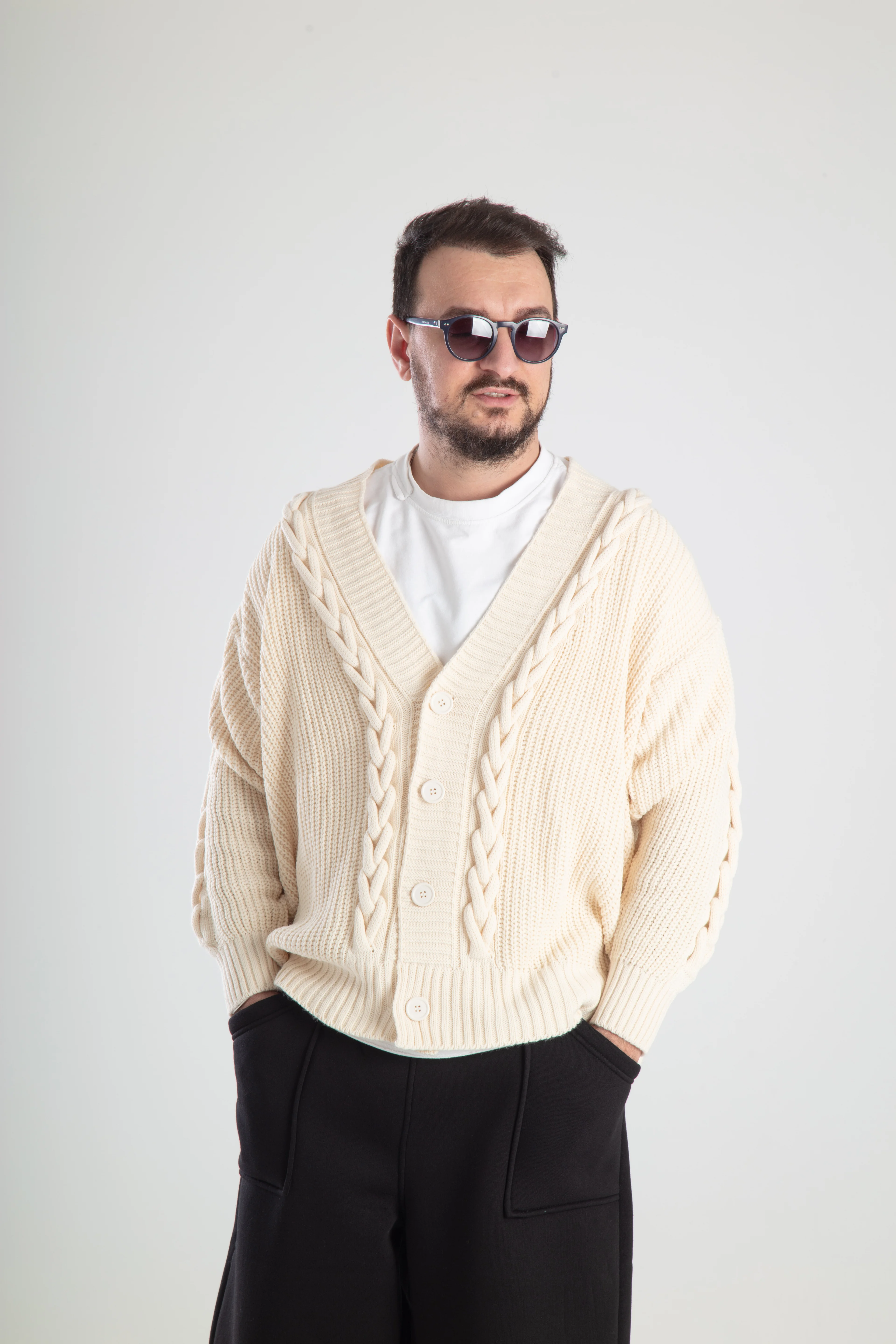 Premium Örgülü Triko Hırka