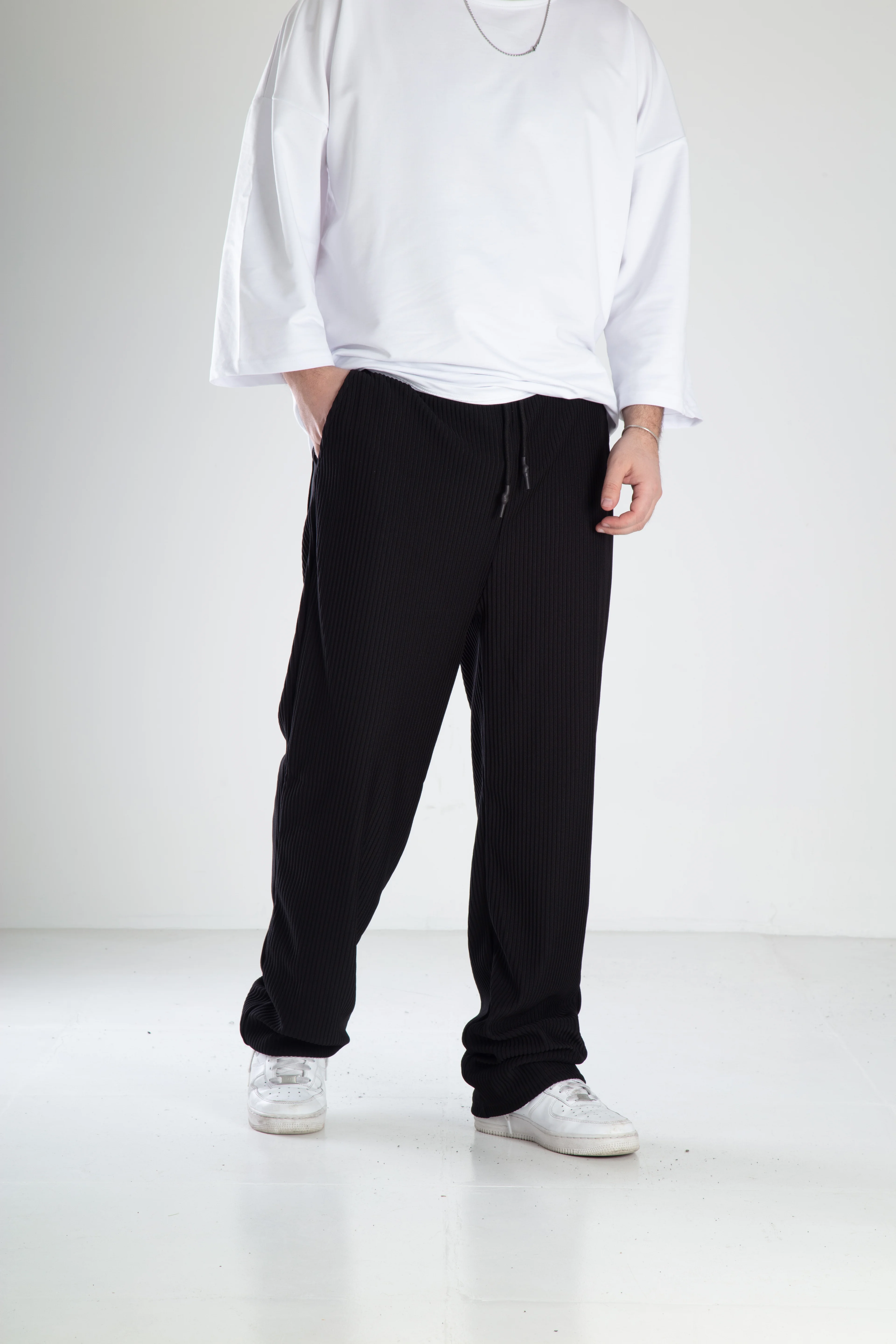 Fitilli Kumaş Baggy Eşofman