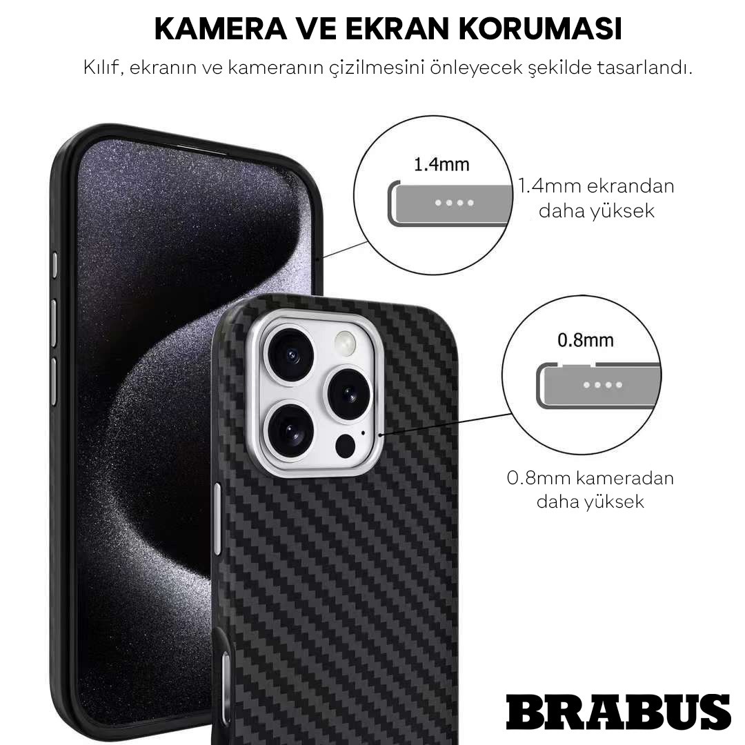 iPhone 16 Pro Kevlar Karbon Fiber Kılıf