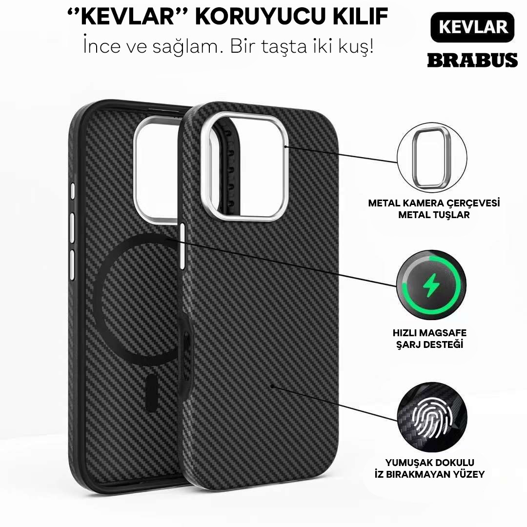 iPhone 16 Pro Max Kevlar Karbon Fiber Kılıf