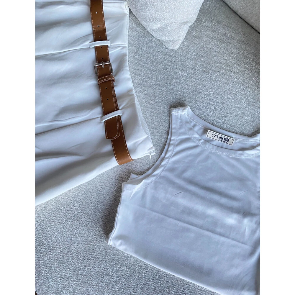 Beyaz Halter Yaka Atlet