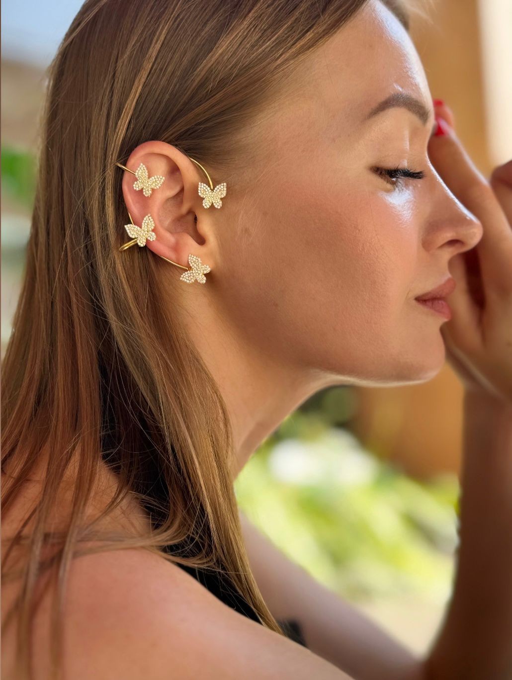 Earcuff Kelebek Küpe I 925 Ayar Gümüş