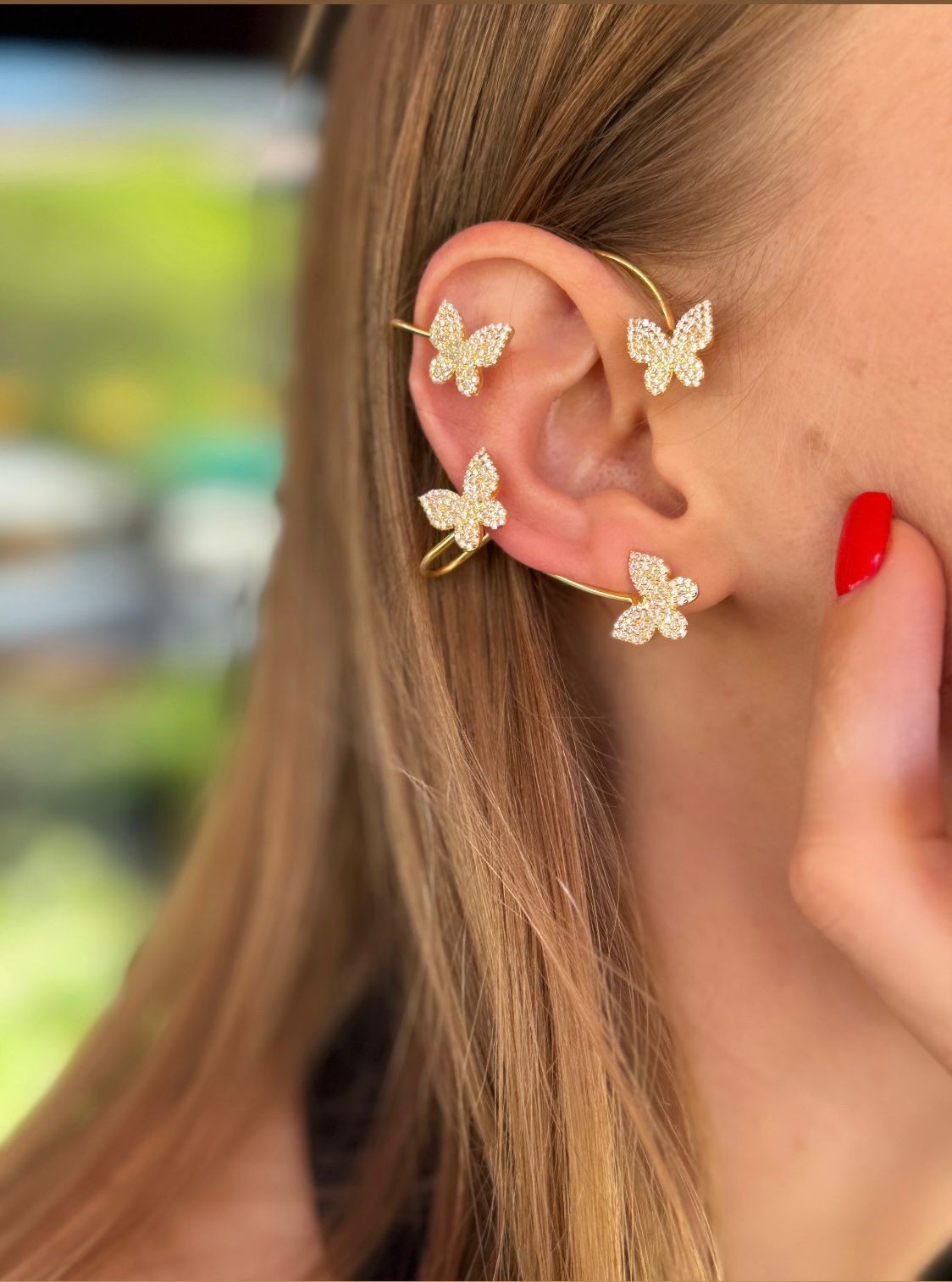 Earcuff Kelebek Küpe I 925 Ayar Gümüş