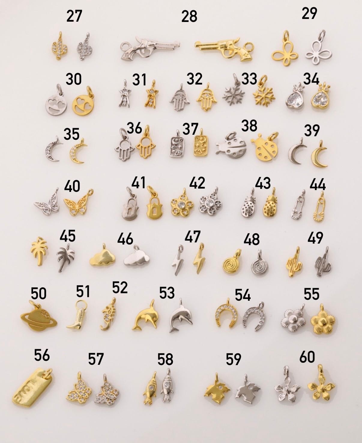 Mini Charmlı Resimli Plaka Kolye 925 Ayar Gümüş