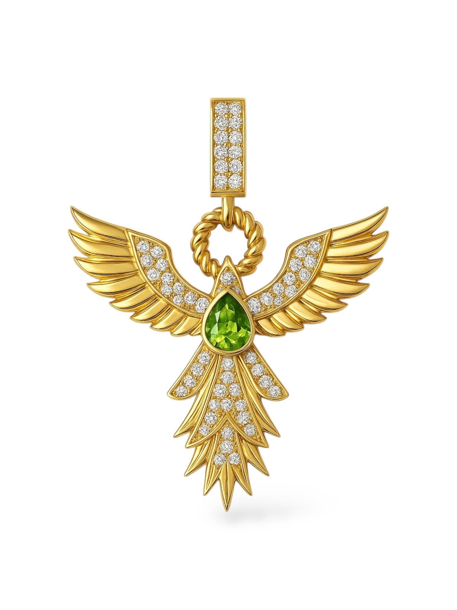Anka Kuşu Charm Kolye Ucu I 925 Ayar Gümüş