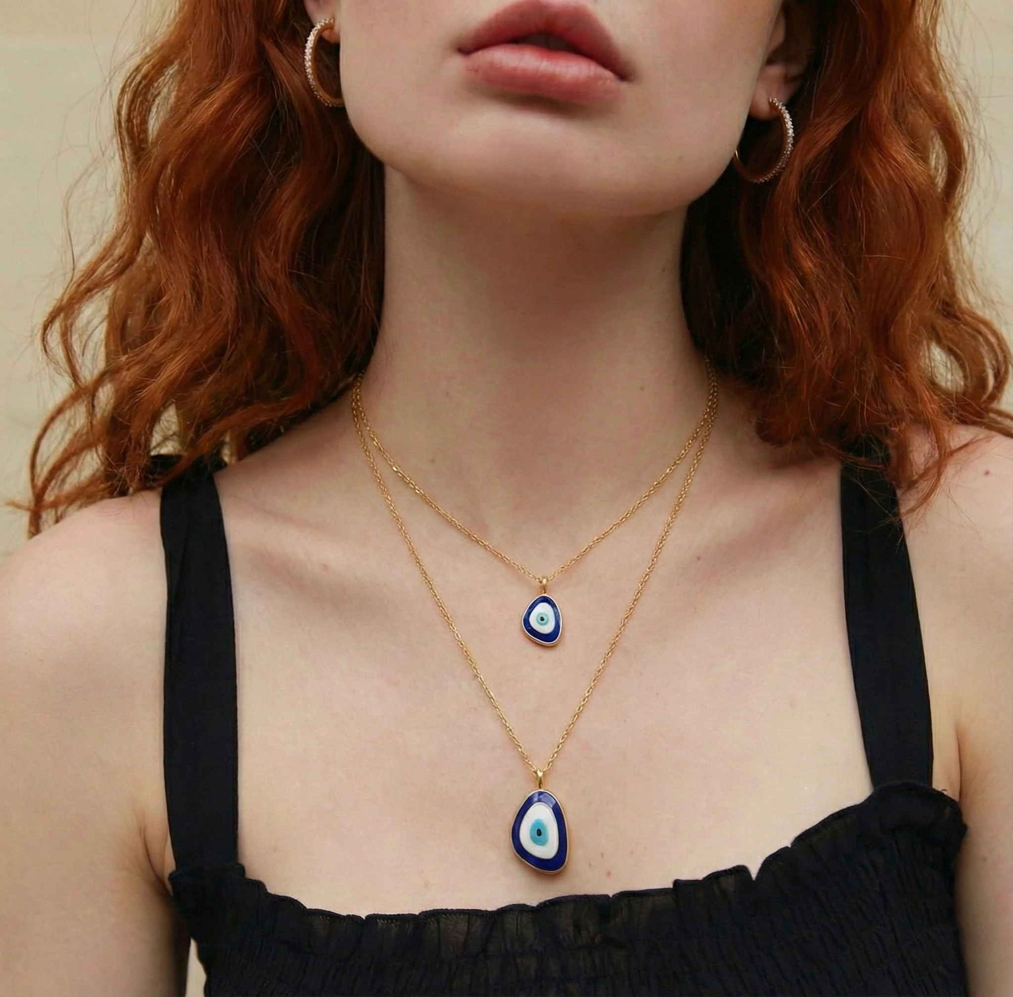 Marcelene Lacivert Tılsım Kolye