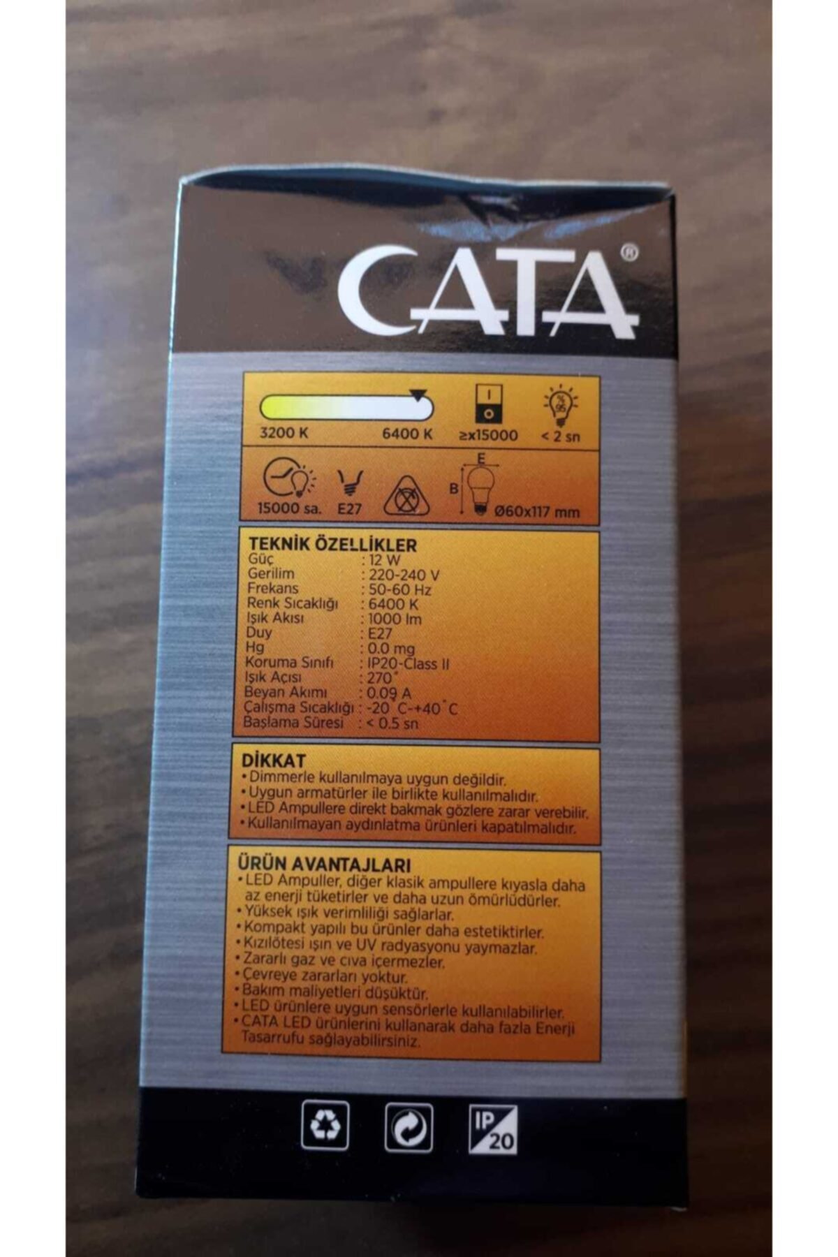 Ct 4266 12w Led Ampul Beyaz