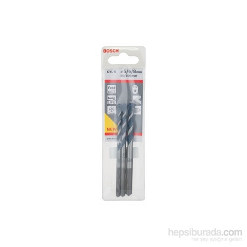 BOSCH - 3 Parçalı Beton Matkap Ucu Seti Cyl-5 - 5: 6: 8 Mm