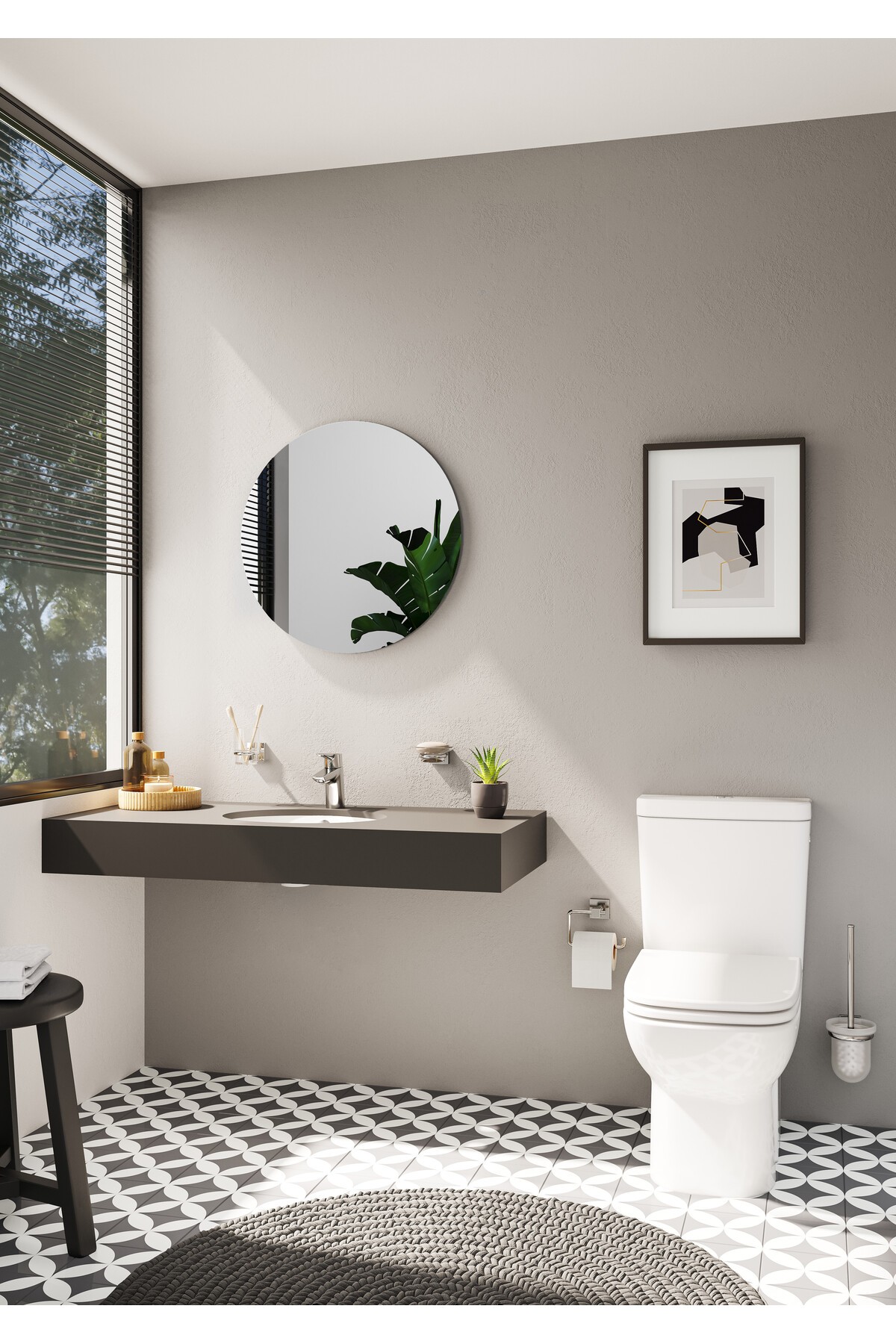S20 6039b003-0012 Tezgah Altı Lavabo, 42 Cm, Beyaz