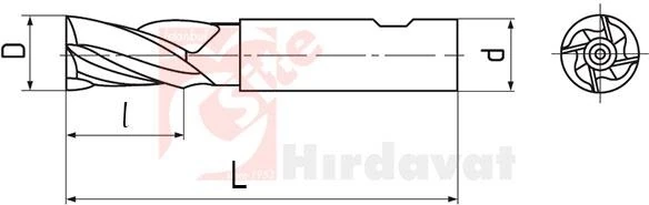 Zps-Fn Uzun Parmak Freze 8mm Dın 844
