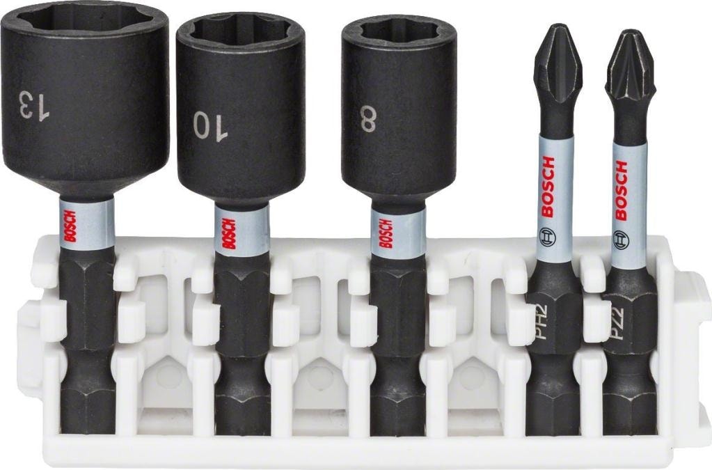 BOSCH - Impact Control Serisi 5'li Lokma ve Uç Seti 8/10/13 mm Ph2/pz2 *50MM