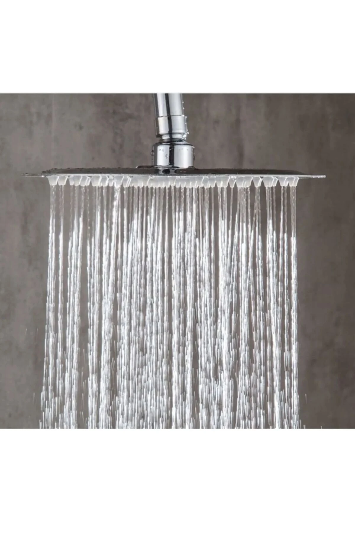Tepe Duş Başlığı Kare Slim 304 Paslanmaz Metal 40x40 Cm
