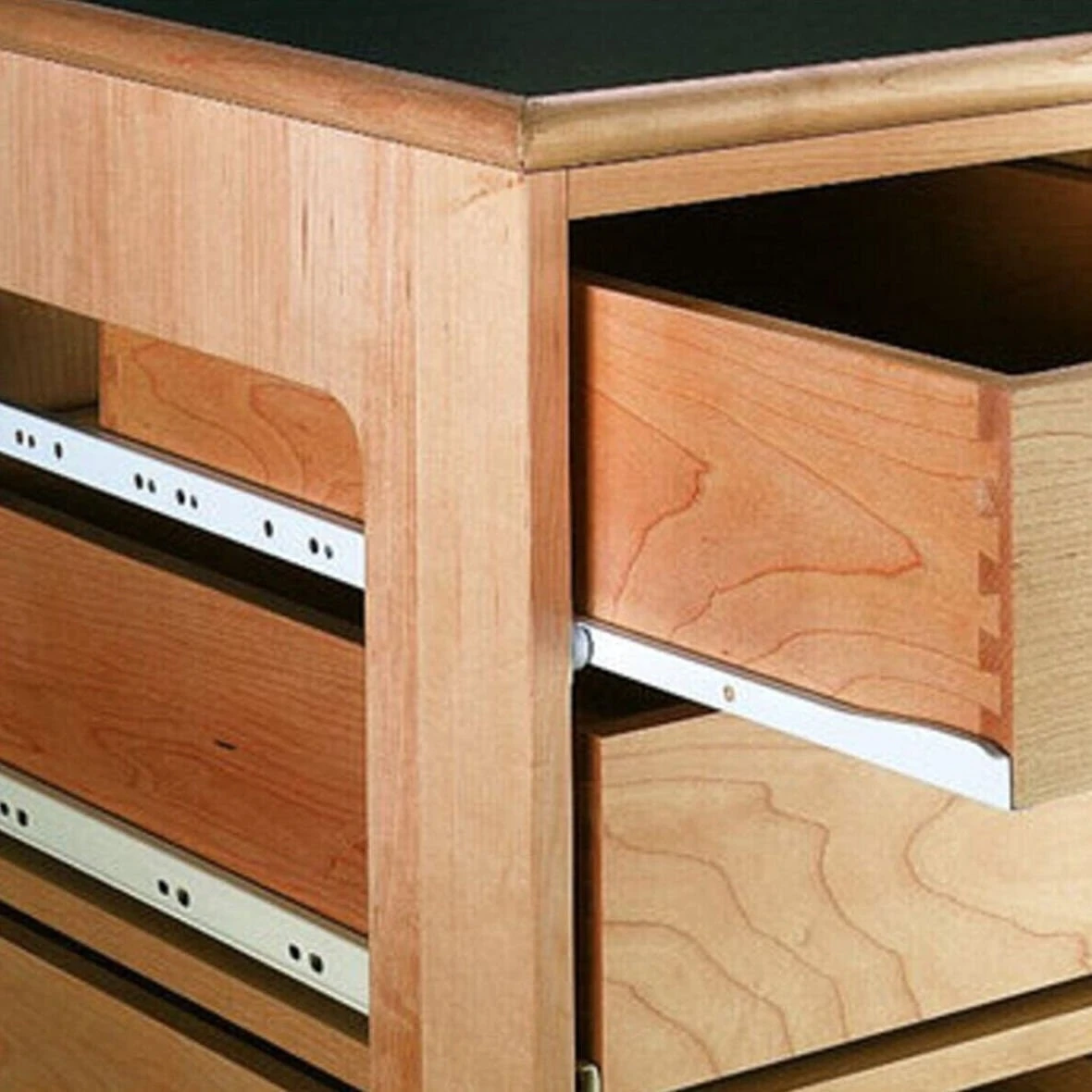 Klasik Kızaklı Dolap Çekmece Rayı Beyaz 35 cm