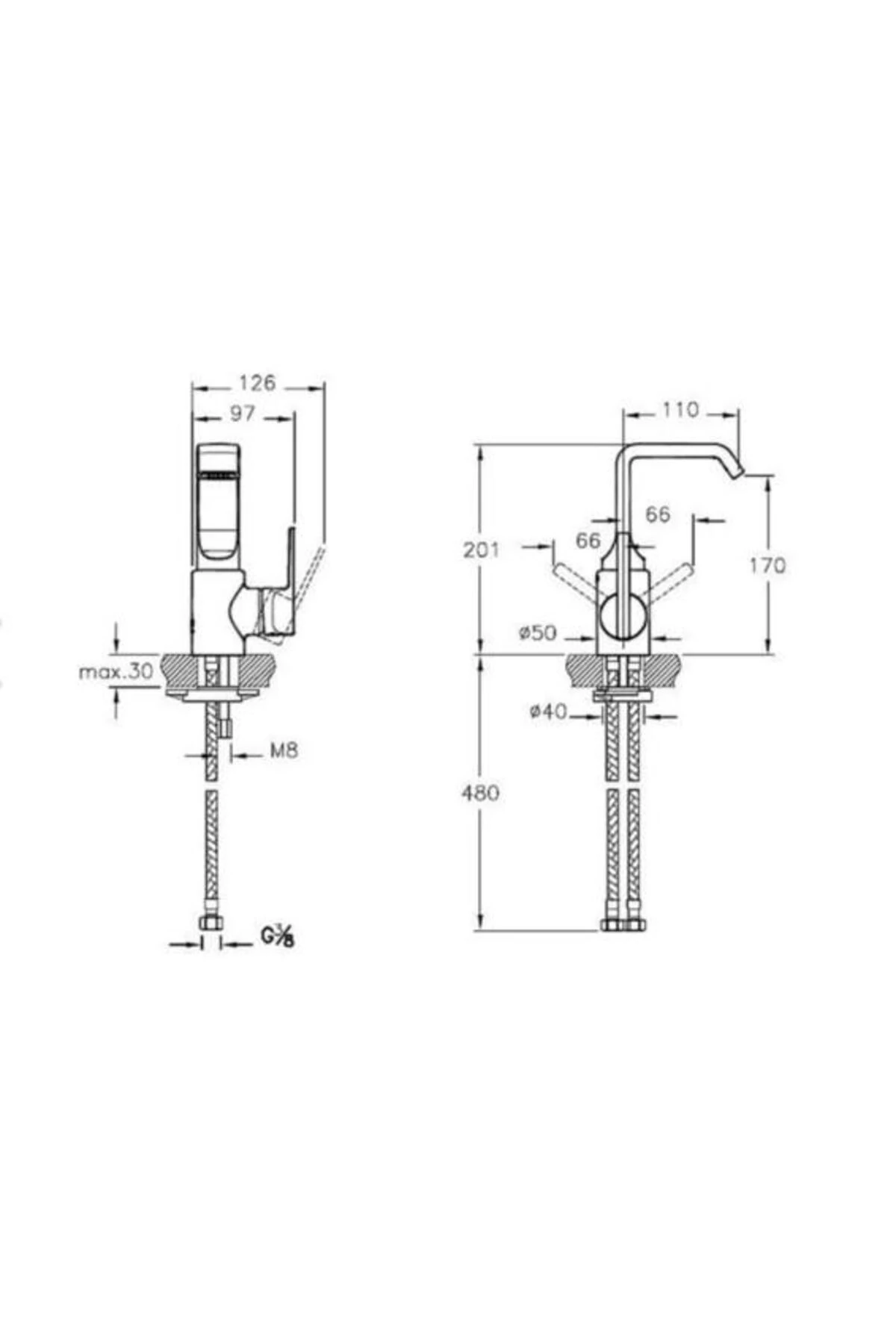 Suit U A4246923 Yüksek Lavabo Bataryası Altın