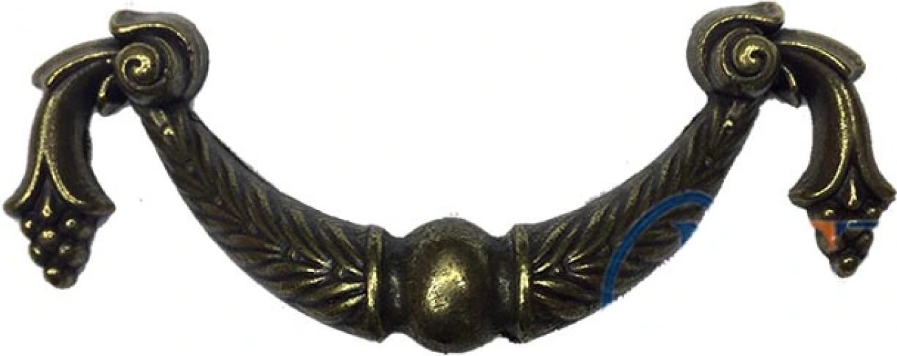 Dekoratif Zamak Üzümlü Kulp - 64MM, Antik, 1 Adet
