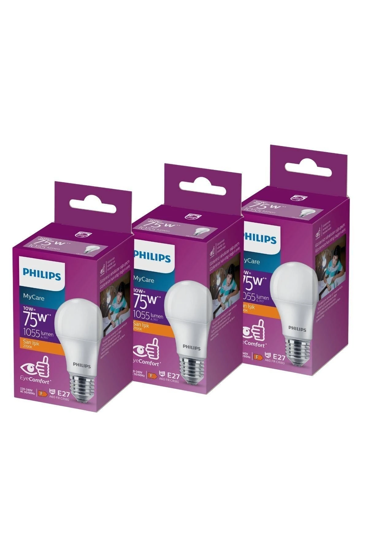 LED 10-75W AMPUL 2700K SARI IŞIK 3LÜ
