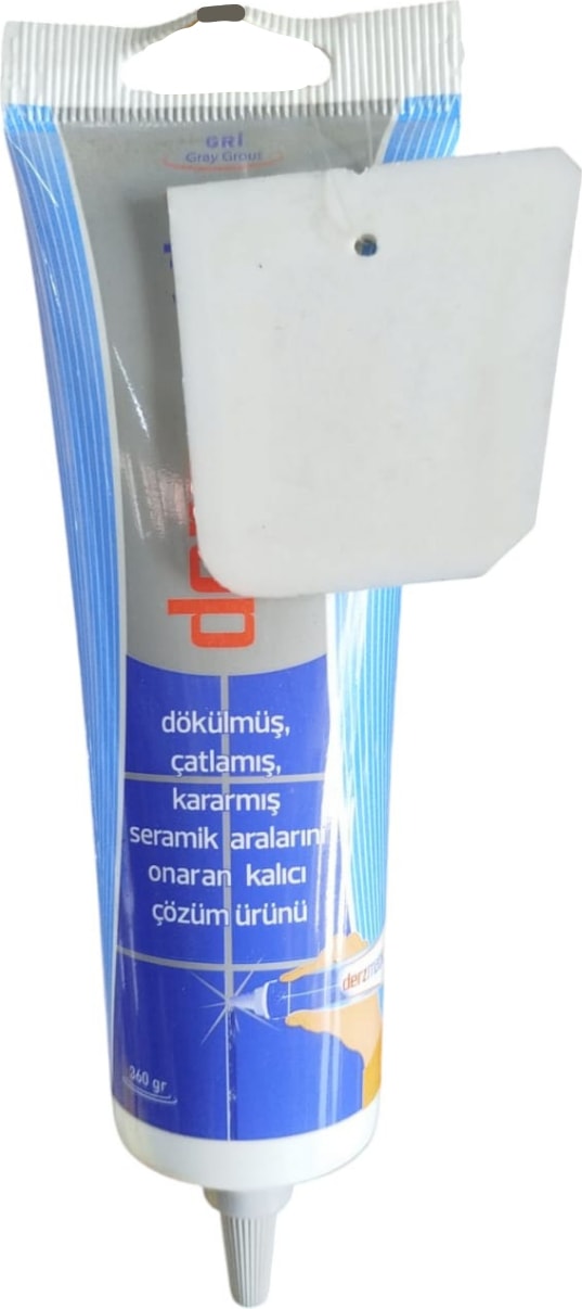 Banyonuzu Yenileyin ! Gri Fayans Arası Derz Dolgu Boyama Temizleme Lavabo Küvet Fayans Derzi 380GR